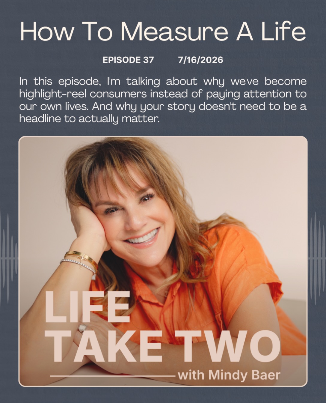 Somewhere along the way, we started grading our own lives against everyone else’s edited version.
Which is a terrible system. Nobody’s posting the Tuesday that was just fine. The laugh in the car. The thing that made you feel like yourself again for five minutes.
That stuff was never the filler. It was the whole point.
Listen now, link in bio!
#LifeTakeTwoPodcast #MindyBaer #MidlifeReframed #MasteringMidlife #LifeTakeTwo