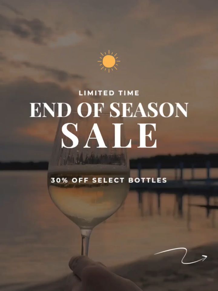 ☀️ Summer might be drawing to a close, but the season’s best flavors aren't gone yet. For a limited time, you can stock up on your favorite summer wines with 30% off select bottles:
• Rhapsody: $35 ➡️ NOW $25
• Estelle: $24 ➡️ NOW $17
• Special Delivery Rosé: $28 ➡️ NOW $20
• Sangria: $26 ➡️ NOW $18
Treat yourself in the tasting room or shop online before they’re gone. Available while supplies last! 🌅
🛒 Shop Online: bit.ly/4xaA34d