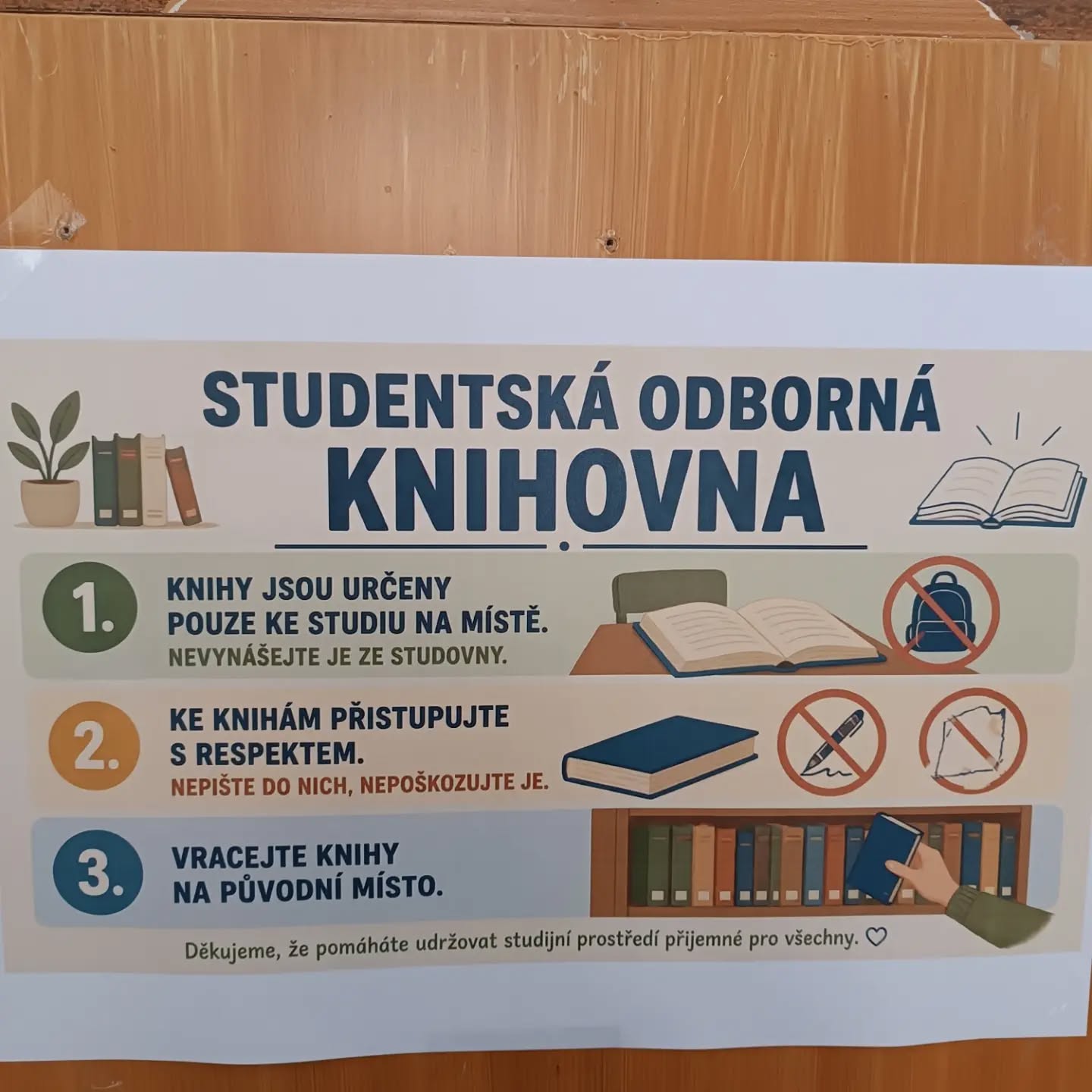 Spočítat si pár příkladů nebo vyřešit pravopisné cvičení ve volné hodině? Ve studovně k tomu můžete využít i volně přístupné učebnice. 📚🧑🏫🧑🎓🖊️📖
Pokud někomu budou po burze přebývat nějaké poklady, může je zde nechat pro ostatní! Budeme rádi!