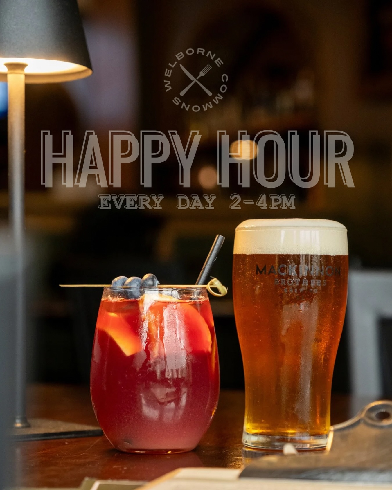 Meet you at the Commons 🍻
$7 local pints and sangria every day from 2-4PM