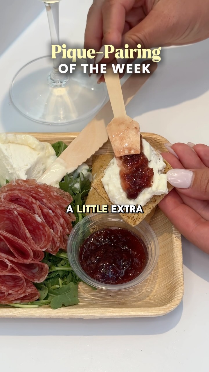 ✨ This week’s Pique-Pairing is extra special… it’s giving you a taste of one of our Cheese Club specialty cheeses! 🧀🍷
Meet La Tur — a soft, creamy cheese from Northern Italy made with a blend of cow, sheep, and goat’s milk. Rich, buttery, and slightly tangy, it’s the perfect base for this sweet + salty pairing.
We paired it with:
🍓 @heidis_jam_factory_ Raspberry Lavender Jam
🥩 Classic Genoa Salami
🍪 @effieshomemade Oatcake Biscuits
Think of it as an adult charcuterie s’more — creamy, sweet, salty, crunchy goodness all in one bite. 🤌
And of course, we’re sipping it with our house sparkling Brut from France for the perfect finishing touch. 🥂
This Pique-Pairing is available for a limited time only, so come try it before it’s gone!
Love discovering new cheeses and pairings like this? 🧀 Join our Cheese Club, featuring a curated selection of specialty cheeses each quarter, tasting notes, member perks, and more!
Interested? Stop by our bar top and ask us about Cheese Club, or send us a DM to learn more! 🤍