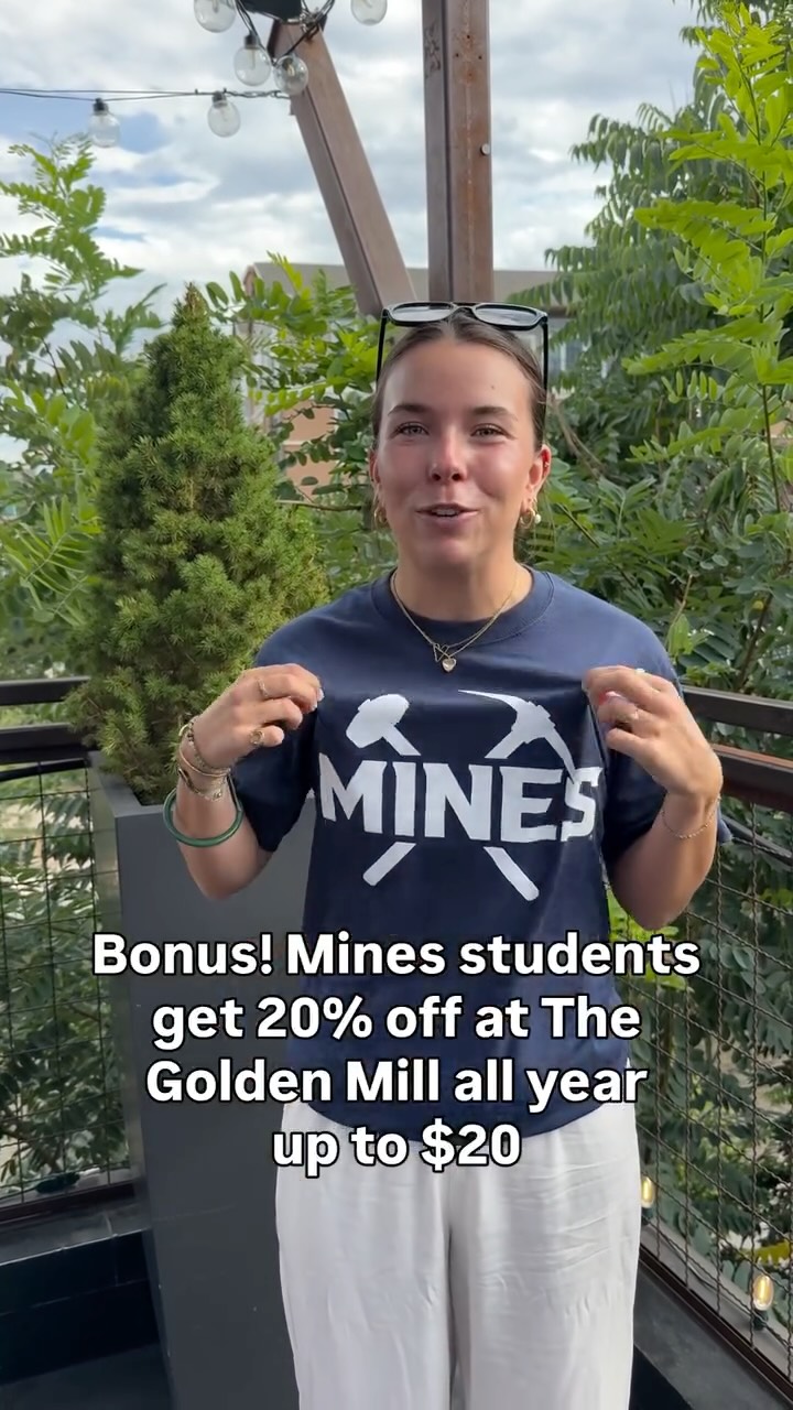 Oredigger Fans: we’ll see you tonight!
We’re kicking off another season of Mines football at The Golden Mill from 4:30–6PM. Meet athletes from @minesfb & @minesdance teams, pose for a pic with @blastertheburro, enter to win game tickets and settle in with your favorite bites to celebrate football season in Golden.
PS: All year long, Mines students get 20% off (up to $20) at The Golden Mill with a valid student ID.