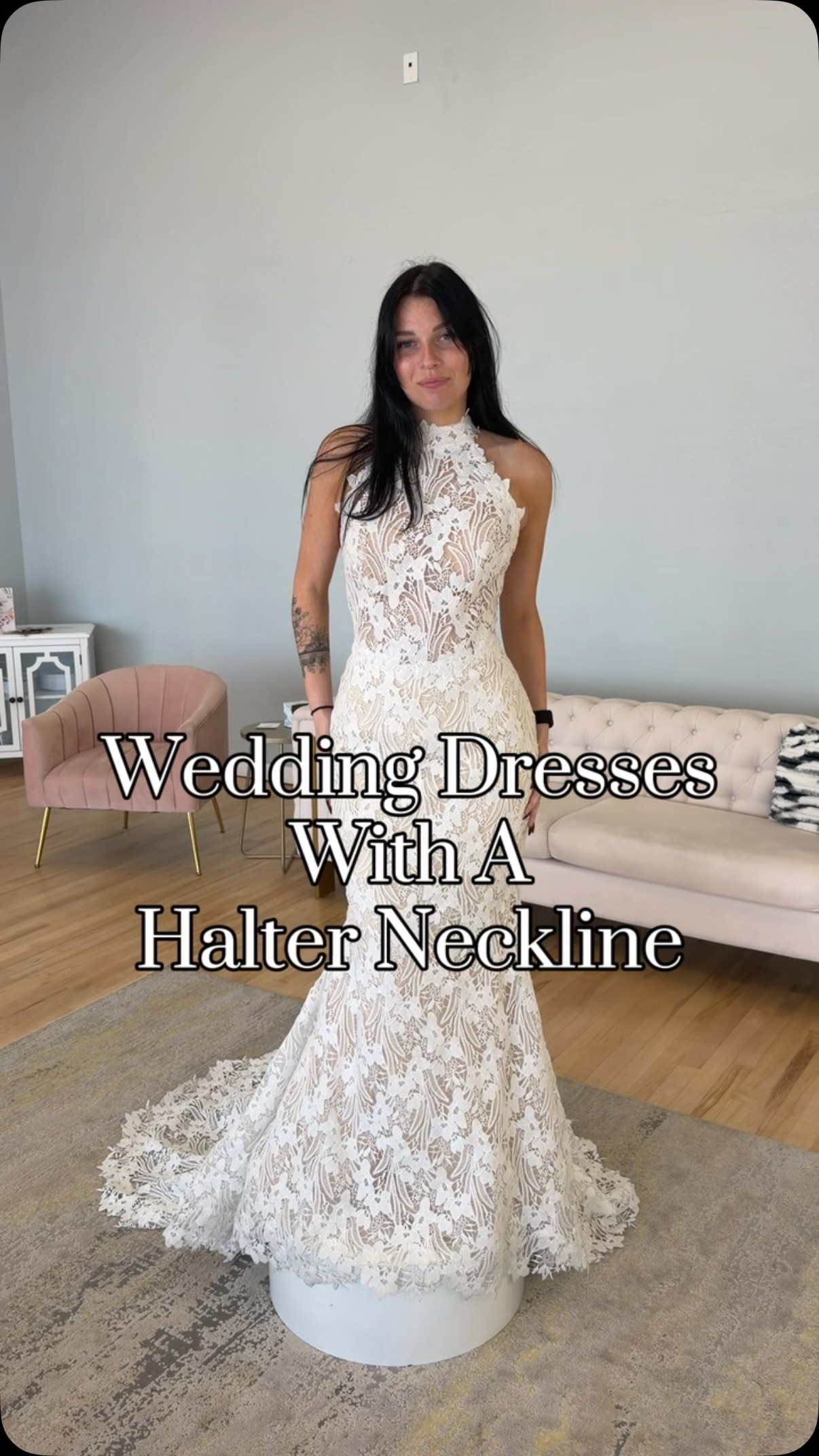 Wedding dresses with a halter neckline! 😍 Choose your favorite 🤍
#weddingdress #gilbertaz #2027bride #halterdress #reels