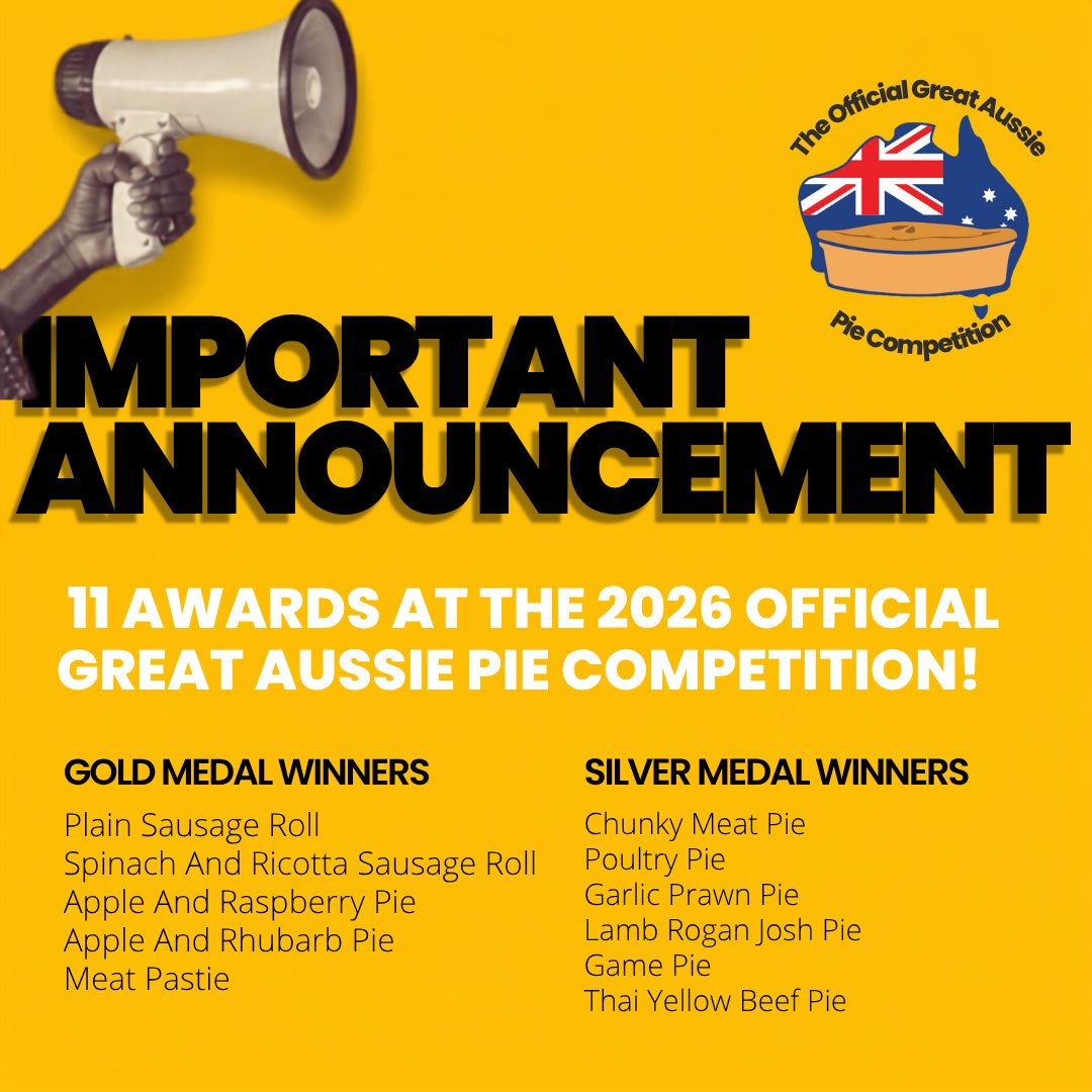 We’re incredibly proud to share that Miami Bakehouse has taken home 11 awards at the recent 2026 Official Great Aussie Pie Competition!
🥇 5 GOLD
• Plain Sausage Roll
• Spinach & Ricotta Sausage Roll
• Apple & Raspberry Pie
• Apple & Rhubarb Pie
• Meat Pastie
🥈 6 SILVER
• Chunky Meat Pie
• Poultry Pie
• Garlic Prawn Pie
• Lamb Rogan Josh Pie
• Game Pie
• Thai Yellow Beef Pie
A huge THANK YOU to our incredible bakers, pastry chefs and entire Miami Bakehouse team. Every award is a reflection of the care, skill and love that goes into what we make everyday.
And of course, thank you to the Official Great Aussie Pie Competition for another fantastic event and for recognising the hard work and craftmanship that goes into our pies and pastries.
11 Awards. What a result!
https://www.miamibakehouse.com.au/
#MiamiBakehouse #GreatAussiePieCompetition #AwardWinning #AussiePies #Pies #MadeinWA #WAFood