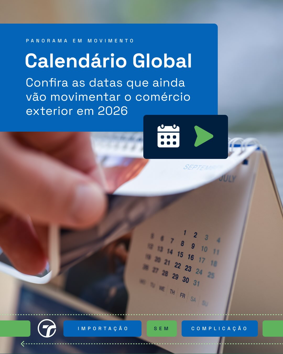 No comércio exterior, algumas datas no calendário podem fazer toda a diferença no planejamento de uma operação. 🌎📅
Feriados internacionais e períodos de alta movimentação podem influenciar prazos, disponibilidade, embarques e diferentes etapas da cadeia logística.
Por isso, antecipar cenários e acompanhar o calendário dos principais mercados é essencial para tomar decisões com mais previsibilidade.
Confira as datas que ainda merecem atenção em 2026.
E para planejar seus próximos embarques internacionais com mais segurança e estratégia, conte com as soluções da Transit BR.
#TransitBR #ComércioExterior #Comex #LogísticaInternacional #InteligênciaLogística