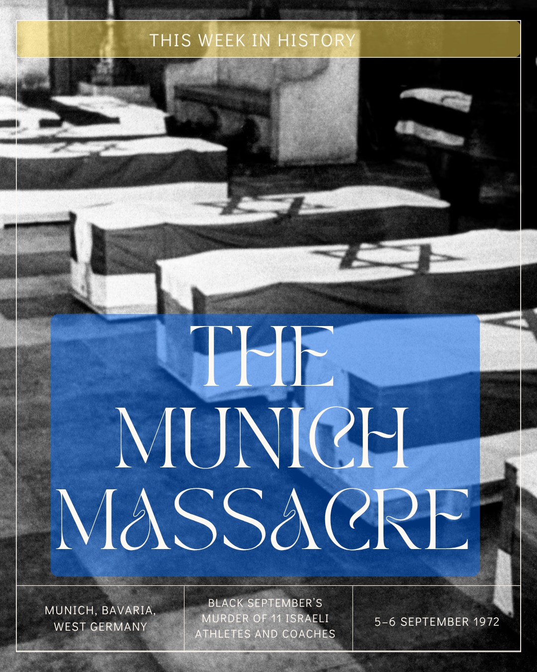 On September 5, 1972, eight Black September terrorists scaled a fence into the Munich Olympic Village before dawn and forced their way into the apartments of the Israeli Olympic delegation. Wrestling coach Moshe Weinberg and weightlifter Yossef Romano were killed almost immediately. Nine more athletes and coaches were taken hostage in a standoff broadcast live to roughly 900 million people, the first terrorist attack the world ever watched unfold in real time. A failed West German rescue attempt at Fürstenfeldbruck airfield ended with all nine hostages dead, along with a police officer and five of the eight attackers.
The world's response afterward was underwhelming. The three terrorists captured alive were released within two months after Black September hijacked a Lufthansa flight, no trial, no consequence, flown to Libya as heroes. The IOC suspended the Games for only 24 hours and declined for decades to hold any formal commemoration of the victims at future Olympics.
Golda Meir's government answered differently. She authorized Operation Wrath of God, a multi-year Mossad campaign that hunted down and killed individuals connected to planning the attack across Europe and the Middle East. It was not a clean operation, and it included real mistakes. But it established a principle Israel has held to since: those who murder Israeli civilians will be pursued, regardless of how long it takes or where they hide.
Munich changed how the world understood terrorism. It also revealed how little accountability the world was initially prepared to demand for it, and how much of that accountability Israel would have to provide for itself.
Source: Britannica, History.com, NPR, Jewish Virtual Library
#ZOACampus #Munich1972 #NeverForget #Israel #Terrorism #IsraelHistory #ThisWeekInHistory #ProIsrael #CampusAdvocacy