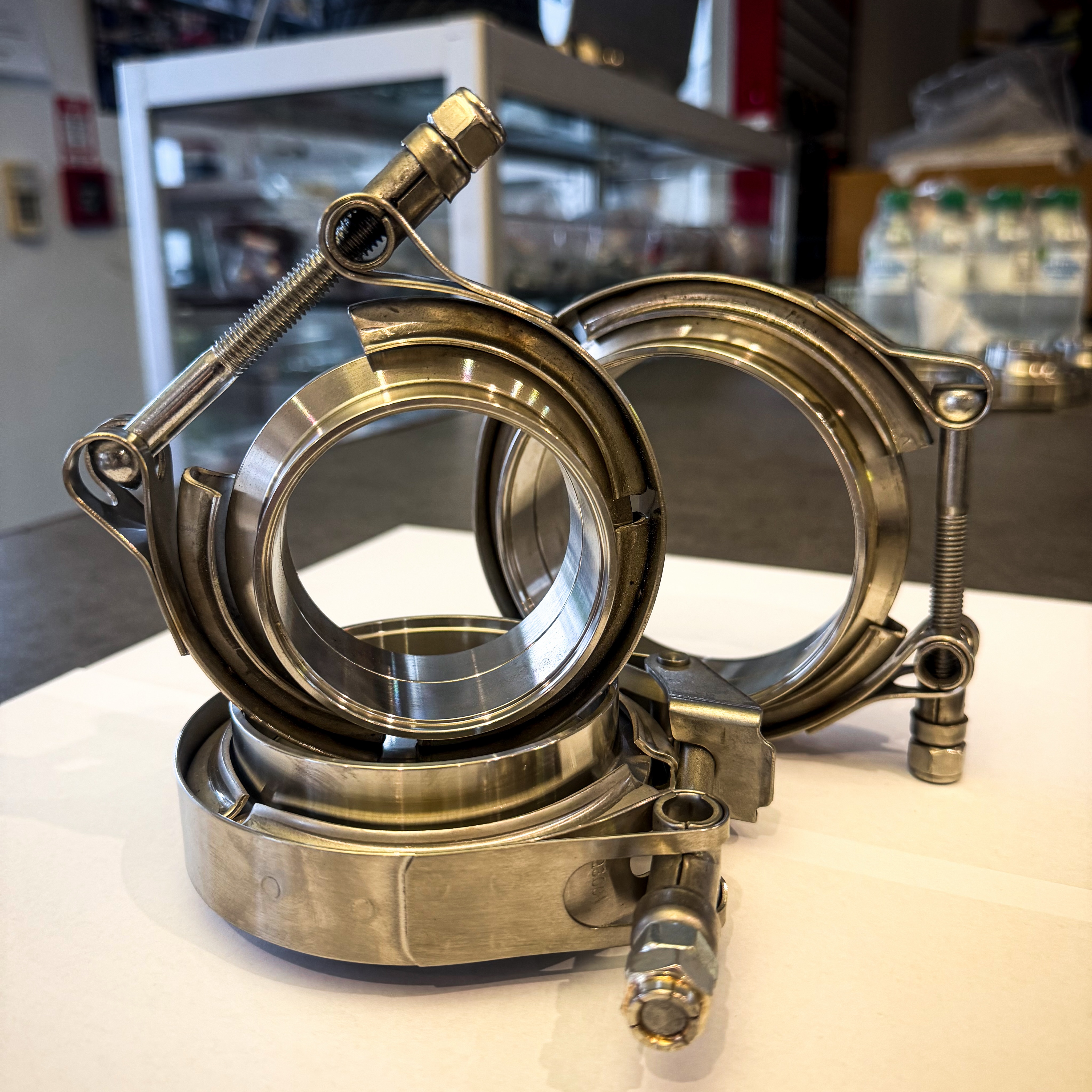 Need to pull an exhaust section apart without fighting old flanges and bolts?
V-band clamp assemblies provide a compact, secure connection that makes exhaust sections easier to fit, remove and service.
We’ve now got V-bands available at Shores NZ for custom exhausts, turbo setups and fabrication projects.
Need one supplied—or fitted into your build?
2.5” - $52.00 + GST
3” - $56.00 + GST
#VBands #CustomExhaust #MotorsportFabrication #ShoresNZ #WestAuckland