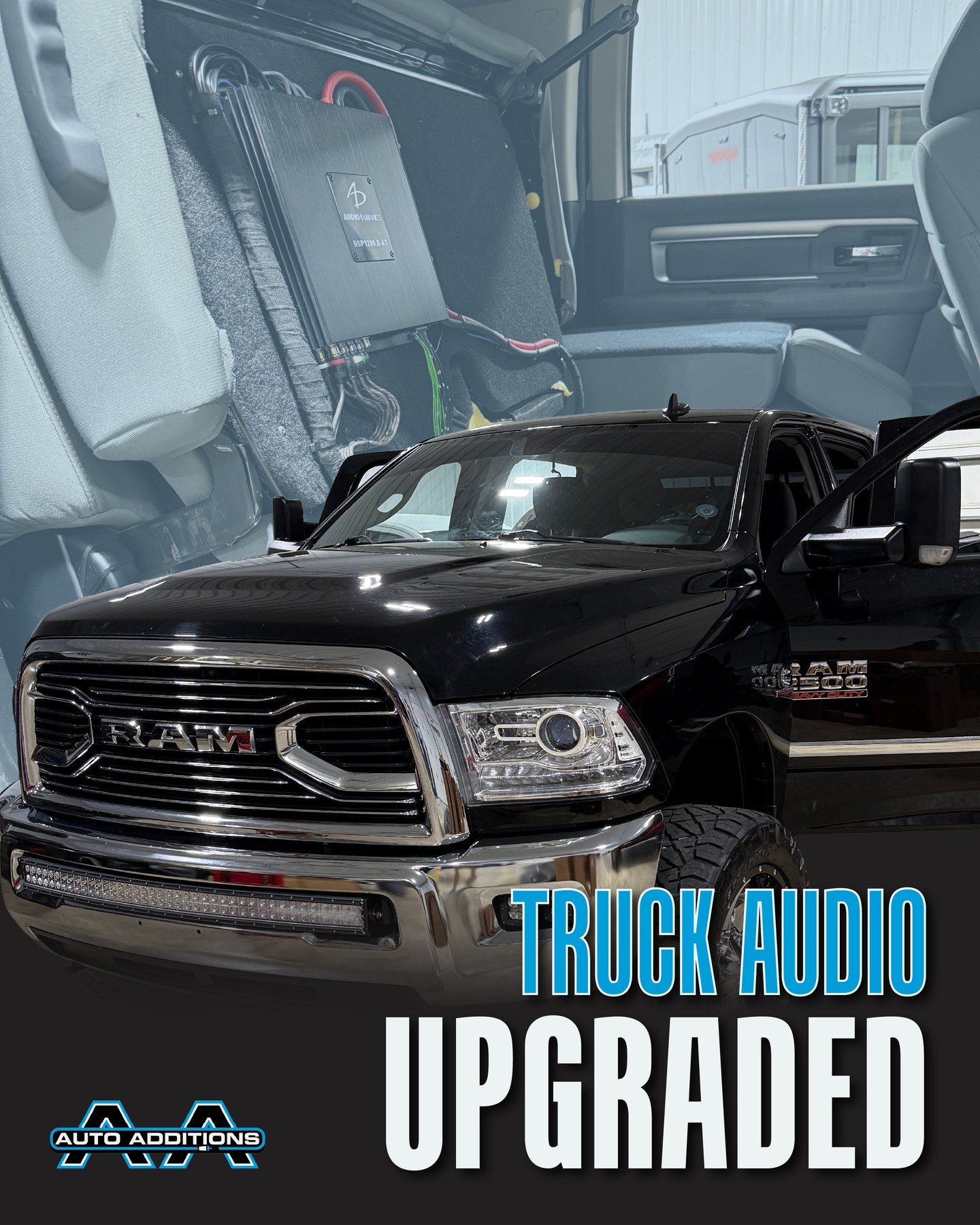 A truck like this deserves a sound system to match. ๐
We gave this Ram a serious audio upgrade with a clean, professional install built to deliver the sound it was missing.
Whether you want more bass, better clarity, or a complete audio overhaul, we can build a setup around your truck and the way you listen.
Ready to upgrade your sound? Stop by Auto Additions and letโs talk truck audio.