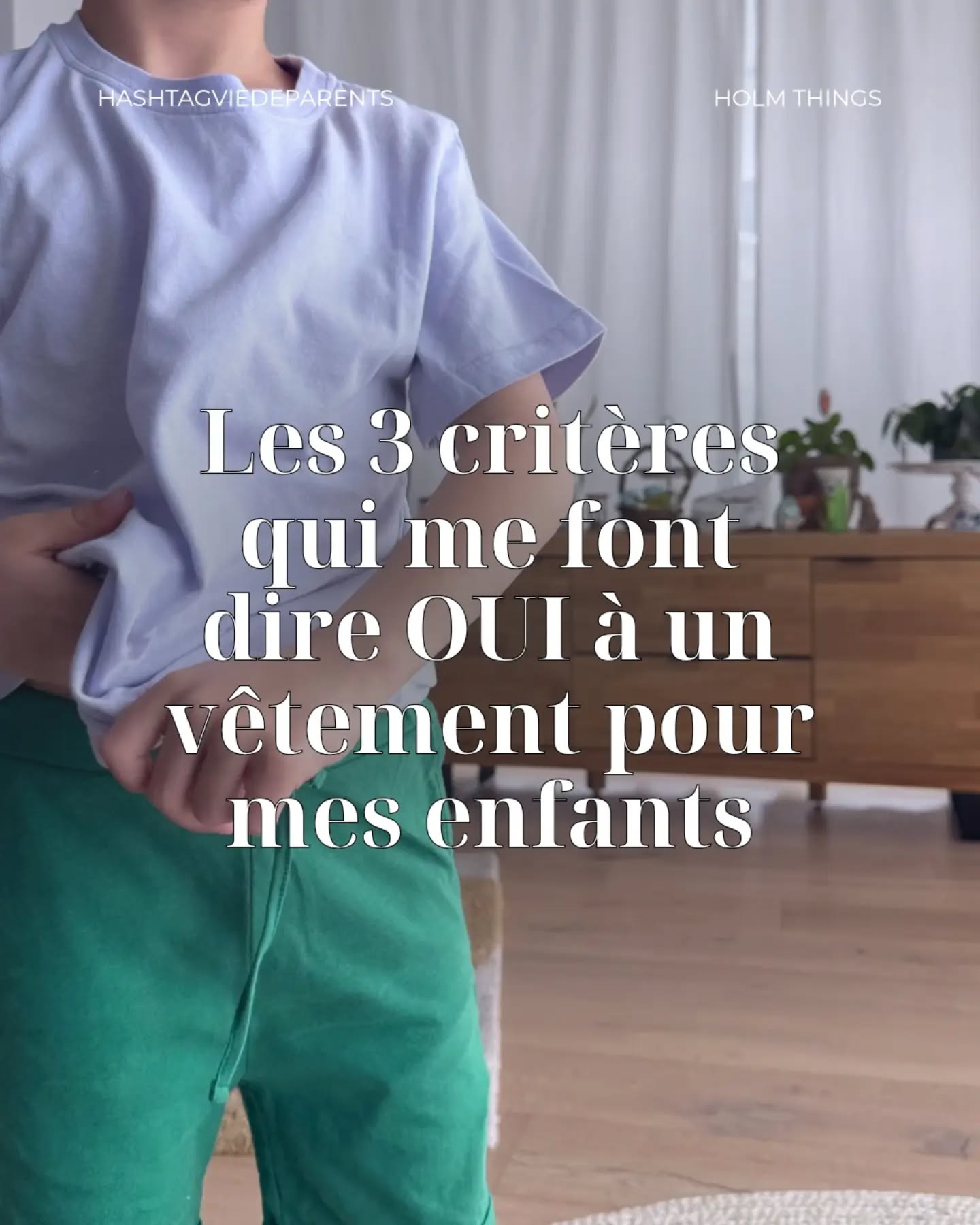 Un joli vêtement ne suffit pas.
Habiller ses enfants, c'est bien plus qu'une question de style.
C'est aussi rechercher des matières agréables, des coupes confortables, une qualité qui dure et des pièces qui les accompagnent dans toutes leurs aventures.
C'est exactement ce que j'aime chez @holm_things : une sélection de vêtements pour enfants qui allie simplicité, élégance et confort, sans compromis. Des essentiels faciles à porter, pensés pour bouger, jouer, découvrir… et vivre pleinement chaque journée.
Et toi, qu'est-ce qui compte le plus lorsque tu choisis des vêtements pour tes enfants : le confort, la qualité ou le style ?
🎁 Avec le code promo « VP_15 », profite de -15 % sur ta prochaine commande. N'attends plus !
#viedeparents #looks #kidswear #swissbrand