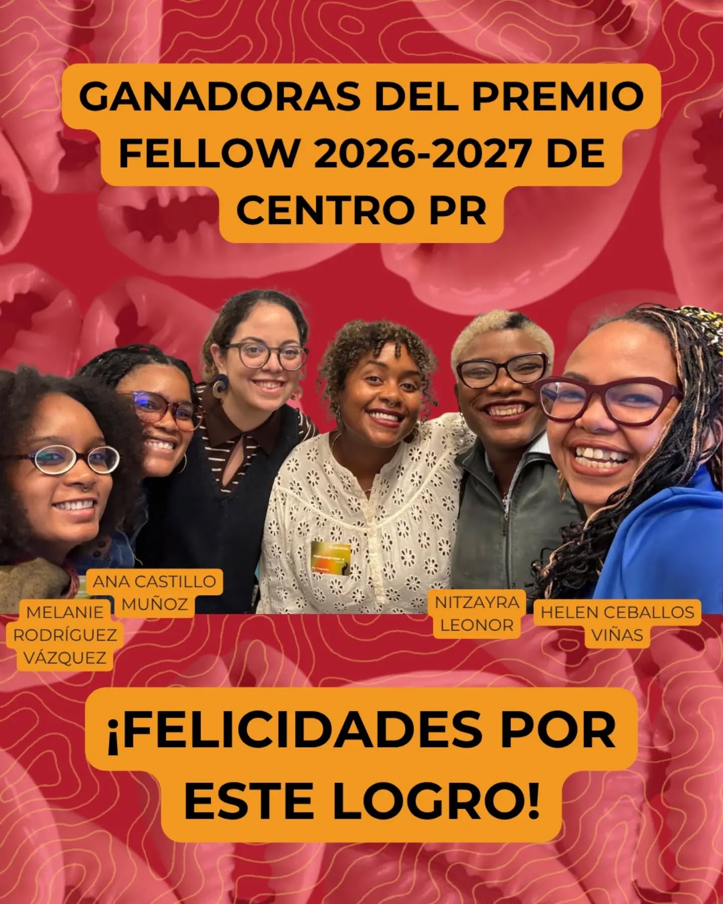 Desde el Centro PRAFRO felicitamos grandemente a las ganadoras del premio Fellow 2026-2027.
El premio parte de la iniciativa investigativa del Centro de Estudios Puertorriqueños "Rooted + Relational." Este año lxs investigadores como Ana Castillo @estaesoficial , Helen Ceballos Viñas @helen.ceballos , Nitzayra Leonor y Melanie Rodríguez Vázquez trabajarán el tema "Black Cuerpas: Raza, políticas del cuerpo y cultura" ("Black Cuerpas: Race, Body Politics & Culture").
Asistirán a seminarios ofrecidos por la Presidenta de Facultad de CUNY, Dra. Ariana Mangual Figueroa y, finalmente, presentarán los resultados de sus investigaciones en un simposio y en un volumen de CENTRO Press en la primavera del 2027.
¡En hora buena por este gran logro!
@centropr