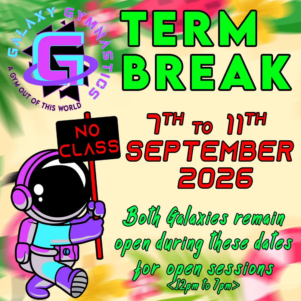 🌴✨ September School Holidays is here, Galaxians! ✨🌴
There will be no regular classes from 7 to 11 September 2026 during the September school holidays.
But both Galaxies will still be open. 🚀
During these dates, both our Farrer Park, City Square Mall and Pasir Ris, Downtown East gyms will be open from 12pm to 7pm for Open Sessions.
So if you’re looking for something active to do during the break, come by to PLAY, PRACTISE, TRAIN or simply enjoy some movement time with friends. Whether you’re working on a favourite skill or just having fun in the gym, there’s always something to explore.
And because September is also Coaches Appreciation Month, we want to give a special shoutout to our amazing coaches and staff. 💜
Thank you for the energy, patience, encouragement, spotting, corrections, laughter, and countless hours you put into helping our students grow.
This break is also a well-deserved chance for everyone to recharge, relax, and perhaps explore the world out there. 🌌
Happy Coaches Appreciation Month to our incredible Galaxy team!
Wishing all our students, families, coaches, and staff a fun and refreshing September school holiday break.
See you around the Galaxy! 🚀
Galaxy Gymnastics — A Gym Out of This World!
#galaxygymnastics
#galaxygymnasticssg
#agymoutofthisworld
#playpracticetrain
#gymnasticsforall