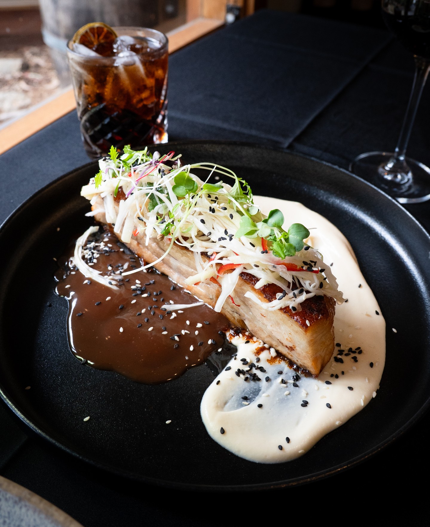 The crackle on a pork belly, or it didn't happen.
Cauliflower macadamia puree, vermouth jus, and apple slaw alongside as the perfect accompaniment.
On the menu Friday to Sunday at Glen Erin at Lancefield.
#GlenErinAtLancefield #MacedonRanges #MacedonRangesRestaurant #LancefieldVIC