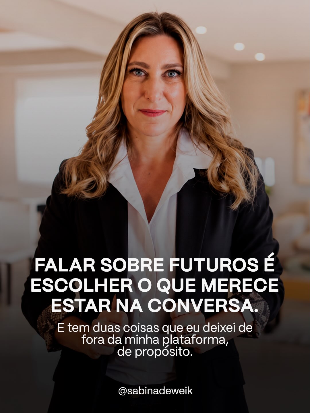 Nem sempre o que está faltando são informações sobre o futuro. 🔎
Às vezes, o que falta são as ferramentas certas para interpretá-lo.
A minha nova plataforma foi criada para quem que transformar sinais dispersos em repertório, conectar pontos e construir uma leitura própria sobre um mundo que não para de mudar sob nossos pés.
Se você quer saber onde está pisando enquanto tudo se transforma, este caminho é para você. Conheça a minha plataforma pelo link na bio! 📲
#SabinaDeweik #convergencia #curso