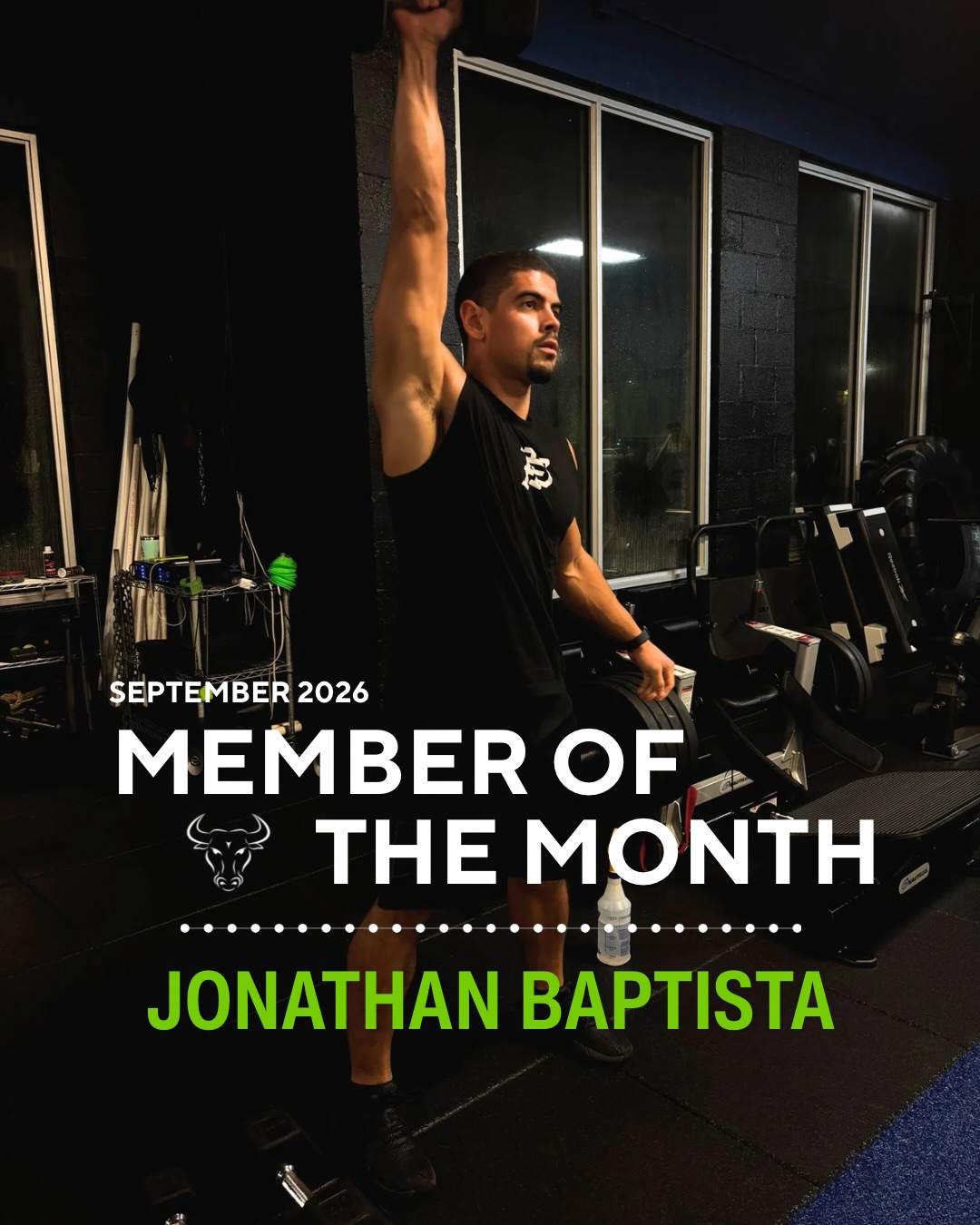 This month we are highlighting Jonathan as our September member of the month! He is a workaholic, loving family man, and also thrives on competition! We saw him crush it at PIT Games & PIT Strongman this year, and truly inspired by his consistency & dedication. His favorite quote is “’Rest in the end, not in the middle.’ When I get tired in the gym, I just tell myself to keep pushing and rest once that last station is complete. You can do anything for 45-50 mins!”
Let’s show Jonathan some love in the comments! ⚡️💚🖤
#TrainHarder #ConsistentAF #BoyntonBeachFlorida #SouthFloridaFitness #BoyntonBeachFL