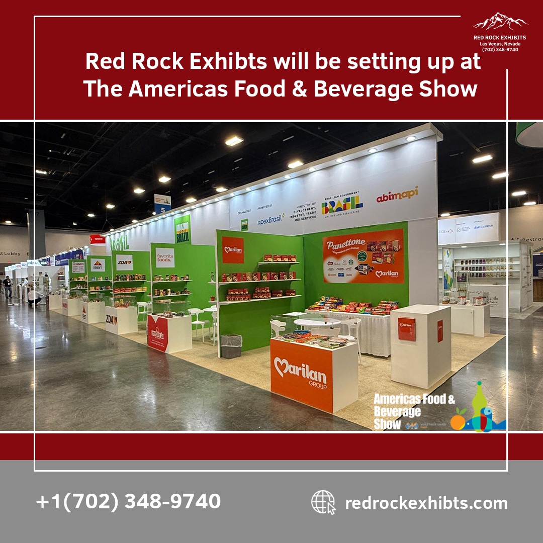 Red Rock Exhibits will be setting up at The Americas Food & Beverage Show.
At these locations #435 #233 #335.
One team. One vision. One unforgettable exhibit.
The show doesn’t wait.
Neither do we.
Based in Las Vegas delivering nationwide across the U.S.
Reach out today:
+1 (702) 348-9740
www.redrockexhibits.com
#ExhibitBooth #BrandExperience #RedRockExhibits #LasVegasEvents