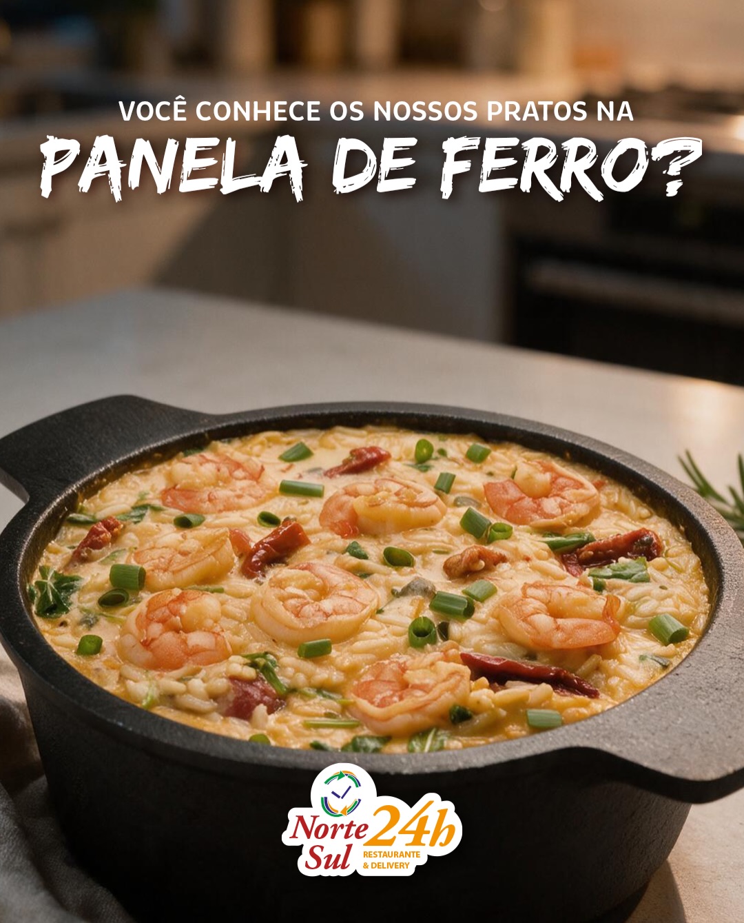 Panela de ferro, comida feita na hora e muito sabor. 🔥🧡
Galinhada, carreteiro ou risoto. Qual deles você escolheria hoje? 😋
📍 Rodoviária de Londrina
🕐 Aberto 24 horas, todos os dias.
Norte Sul 24 Horas
Tradição em servir a qualquer hora!