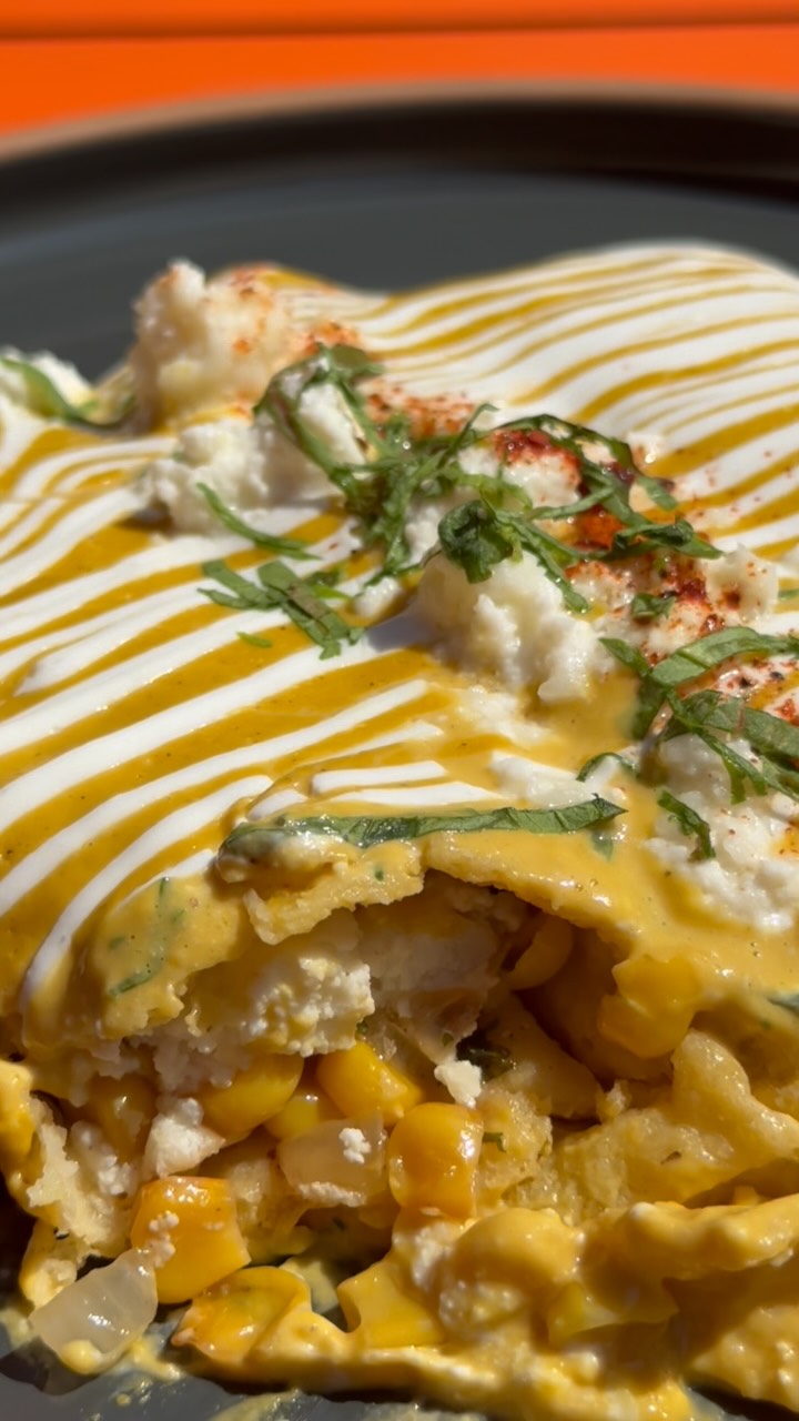 Our street-style Estilo Esquites Enchiladas 🌽