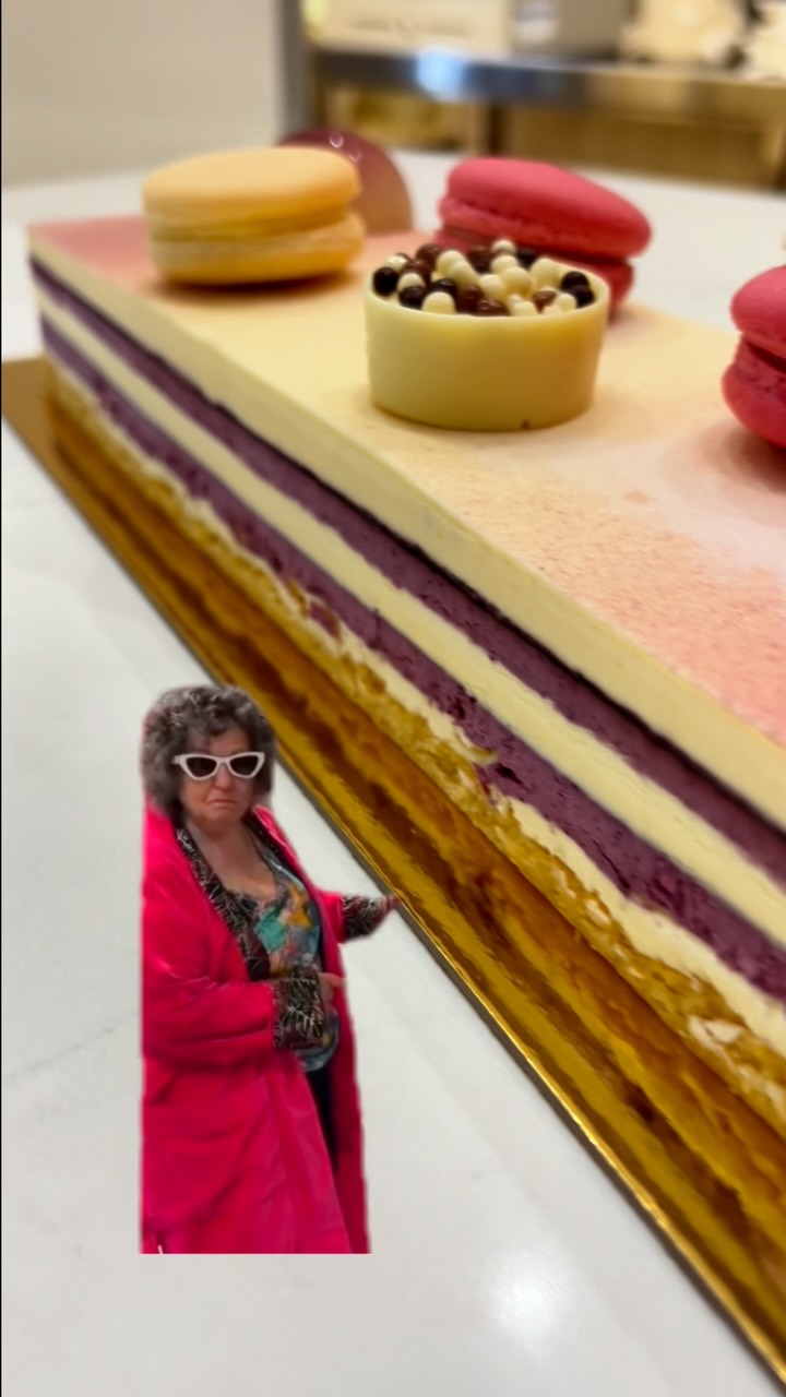 The Blueberry Cheesecake has officially been reviewed…
Slay. Slay. Slay.
Blueberry cheesecake, blueberry jelly, vanilla mousse and flourless lemon cake — topped with a few little extras because apparently, subtlety wasn’t the assignment.
She said what she said 💅