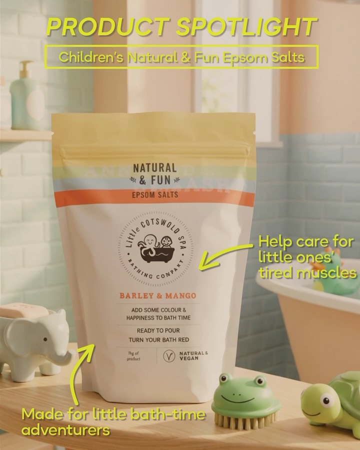 Magnesium for relaxation, fun colours for smiles. ❤️🛁
Our Natural & fun Epsom Salts turn bath time into a colour little ritual - perfect for winding down, relaxing tired little bodies and making everyday bath time feel that bit more magical.
Fun for them. Easy for you.#cotswoldspabathingcompany #wellness #selfcare #magnesium #epsomsalts