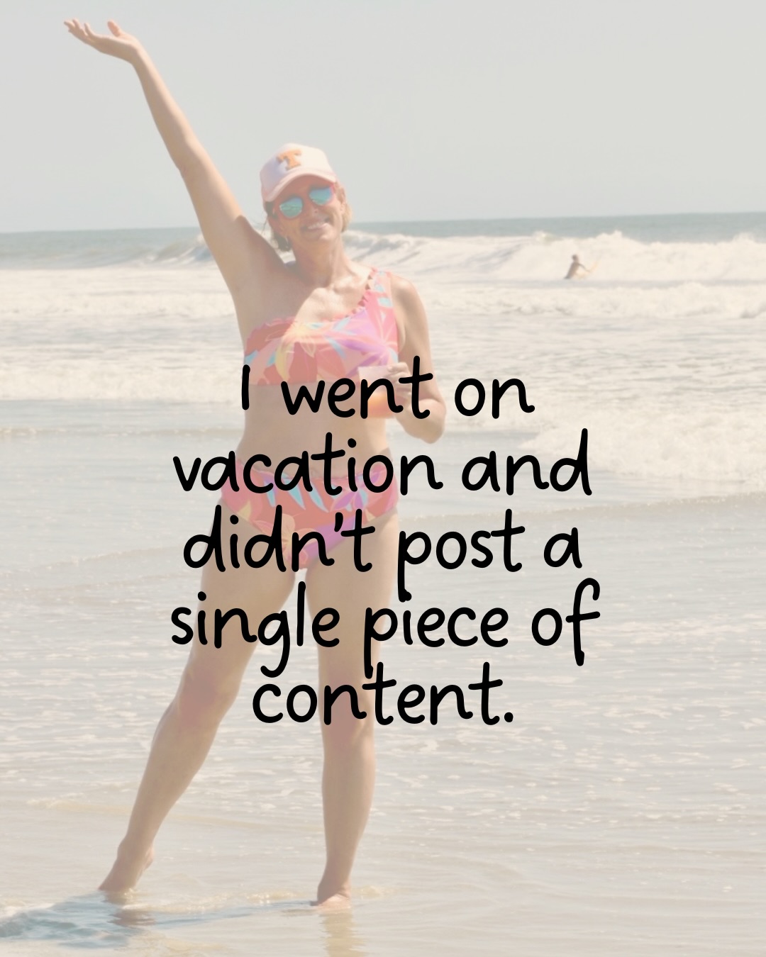 I took pictures because I wanted the memories, not because I had a reel planned or needed something to post.
When social media is part of your job, taking time off can feel risky.
But the older I get, the more I realize I don’t want every experience to become work. I want to enjoy the vacation, eat the food, look at the ocean, and be where I am.
Maybe the algorithm won’t reward me for disappearing for a few days. I’m okay with that.
If midlife has taught me anything, it’s that life is short and things can change in an instant.
So take the vacation. Soak it up. And start planning the next one. 😉
Do you have a hard time stepping away from work, too? Or is it just me?
#MidlifeWomen #WomenOver50 #LifeAfter50 #Midlife #BePresent