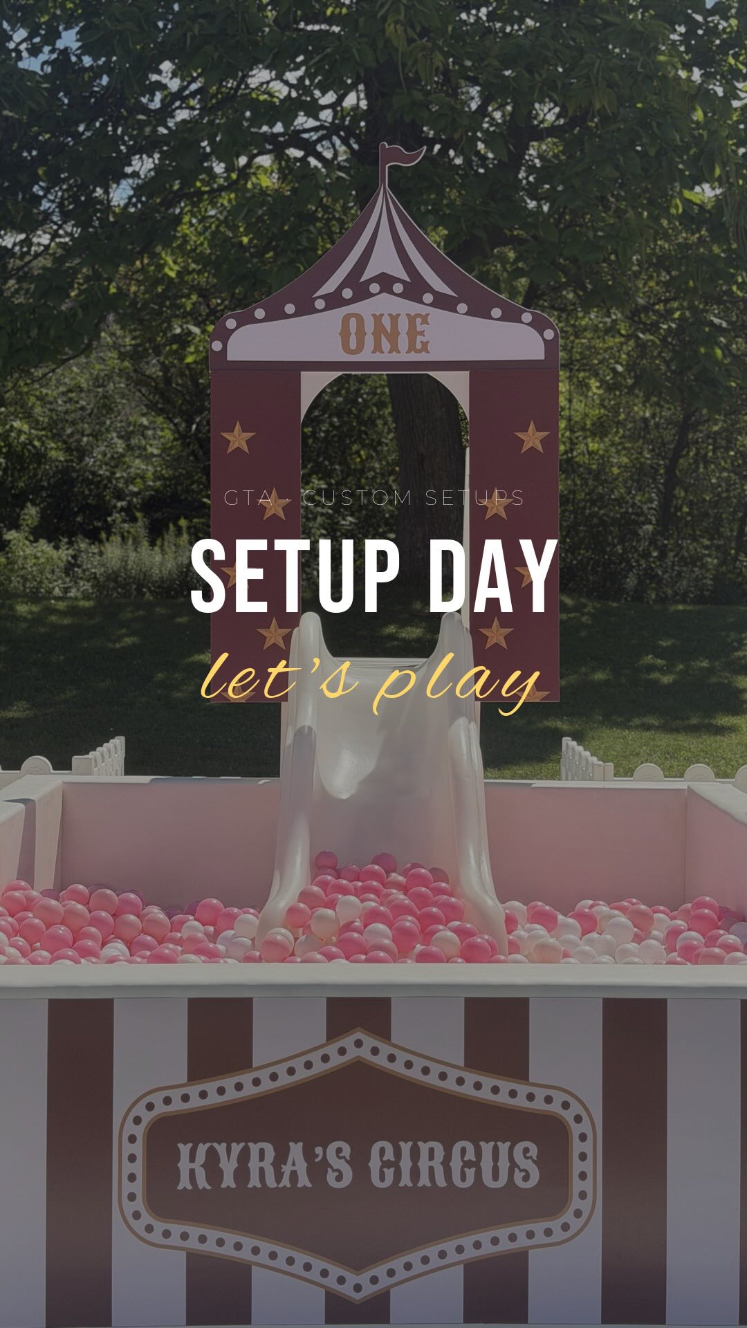 Empty field to full-on circus — this is what a few hours of setup looks like.
#EmgoPlay #GTAEvents #FirstBirthday #CircusBirthday #CircusBallPit