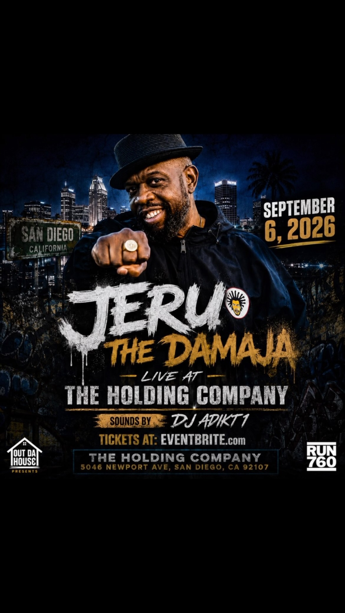 #sdhiphopevents from • @outdahouse #SanDiego!! - YOU ASKED SO YOU SHALL RECEIVE!! - 9/6/26 - @jeru_thedamaja + Special Guests LIVE @thc1502 in San Diego, California!! 😎🔥🎙️
TICKETS AVAILABLE ONLINE at:
🔗 Eventbrite.com 🎫
🔗 TheHoldingCompanyOB.com 🎫
#RAPPERS Emcees!! - We have a couple Slots for this Legendary #HipHop show!! - Slots do have Presale Tix Requirements, DM @outdahouse 👈🏼 for more info 📥
#jeruthedamaja legend.