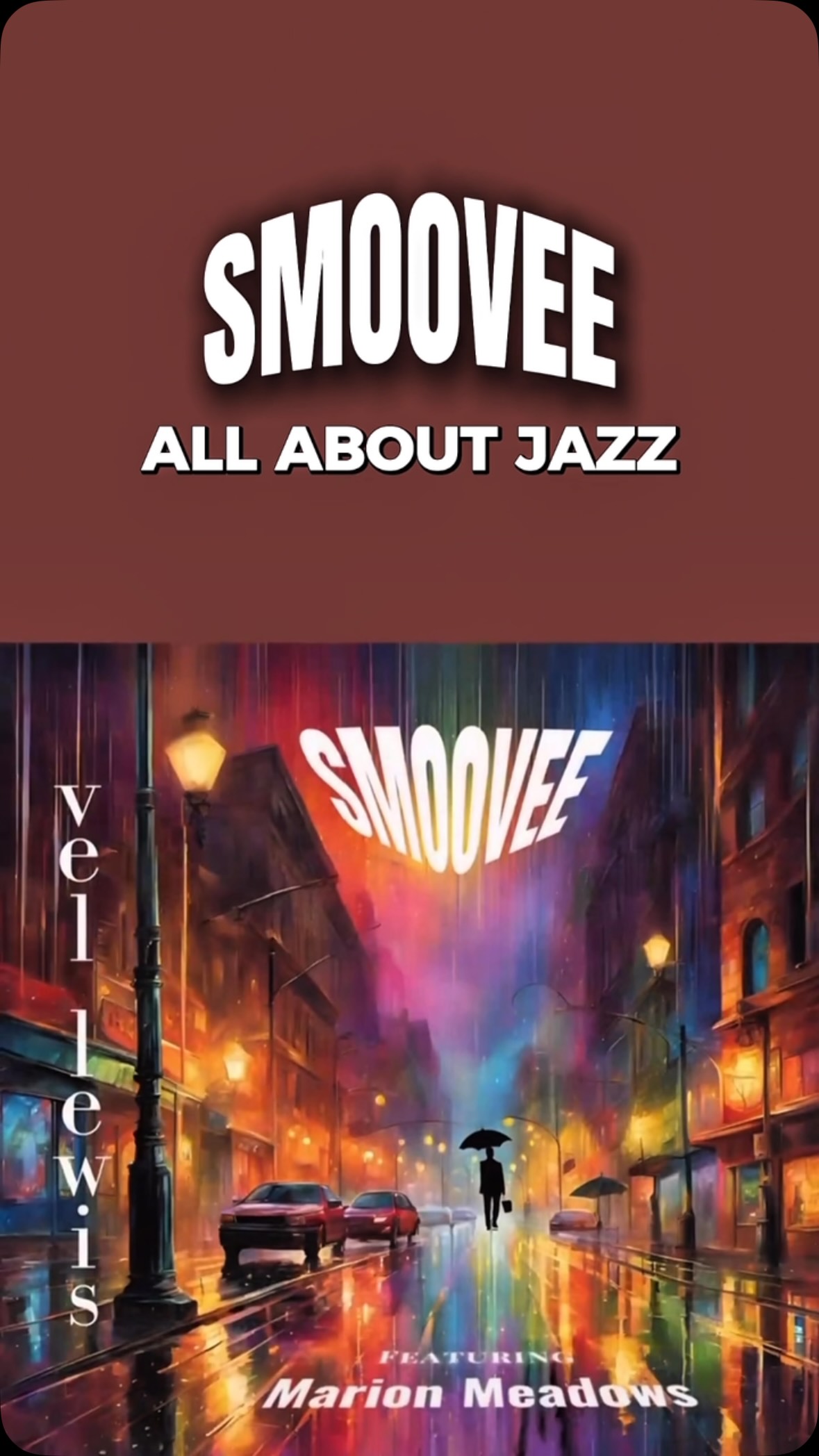 All About Jazz has selected my latest single, “Smoovee” featuring Marion Meadows, as its Song of the Day for September 6!
Be sure to add Smoovee to your playlists, and keep streaming it on all digital platforms.
Full music video on Vel Lewis Music YouTube channel.
Follow Vel Lewis Music for more!
#VelLewisMusic #music #jazz #hammondorgan #Smoovee