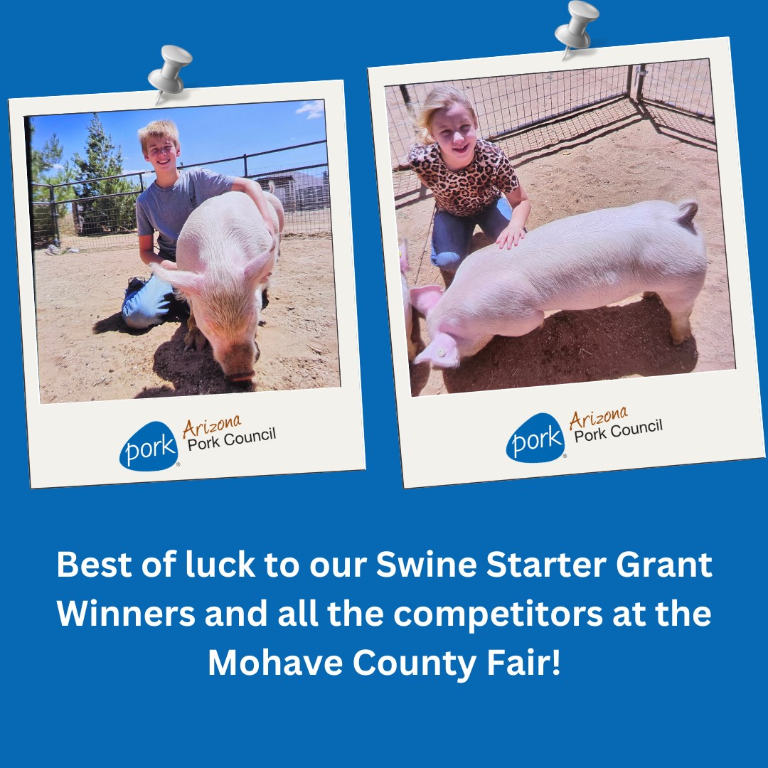 Good luck to our Swine Starter Grant Recipients, Colton and Brooklynn, at this week's Mohave County Fair. We wish all the exhibitors the best of luck in and out of the show ring!