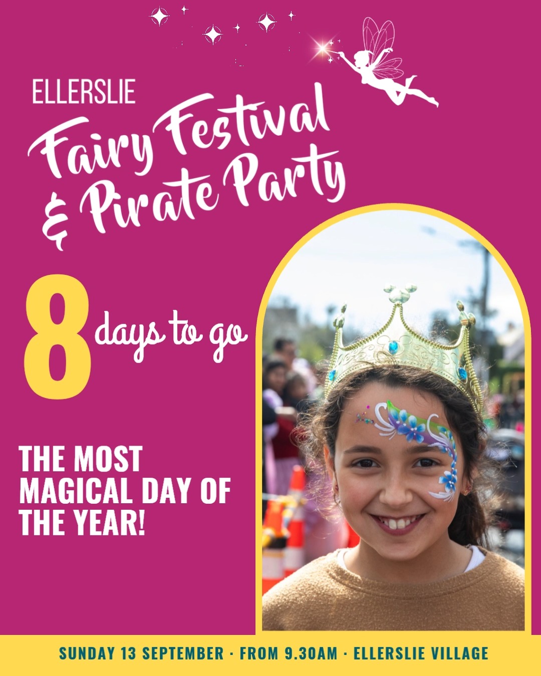 8 days until 🏴☠️✨🧚 the most magical day of the year
📍 Ellerslie Village | 🗓️ Sun 13 Sept, from 9.30am | 🚂 Hop off at Ellerslie station.
😍 We can't wait to see you there 🧚🏻♀️🏴☠️ ✨
✨ Ellerslie Village transforms into a world of fairies, pirates and princesses, and your little ones are invited! 🌈💫
🎨 Magical face painting
🛝 Bouncy castles and animal rides
🍭 Fairy floss and street food galore
🛍️ A Kids Market full of treasures
Dust off those wings, polish those pirate hats, and make memories that sparkle. 🌟 #auckland #magic #ellerslie