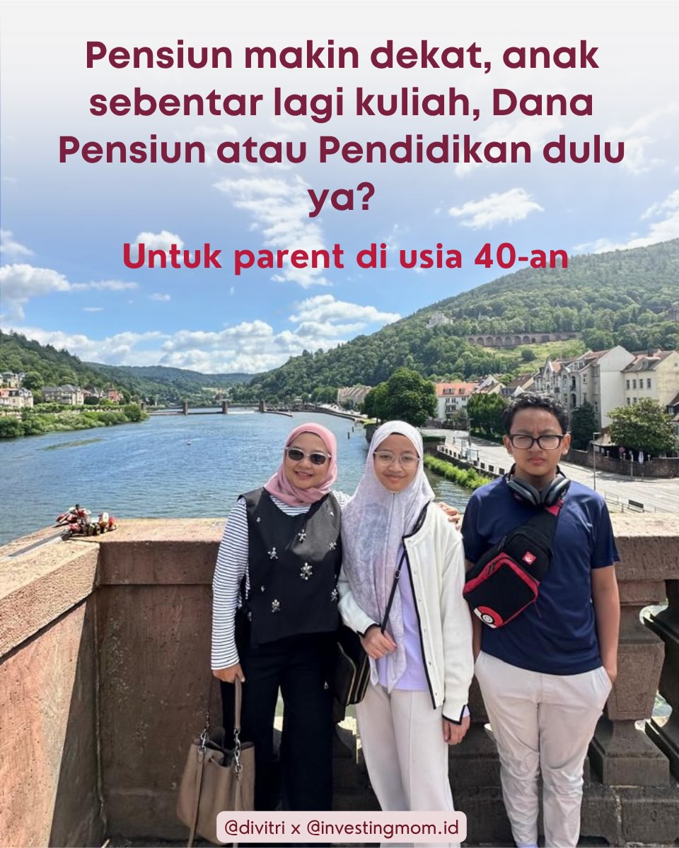 Usia 40an ini emang galau, kalau lama-lama terlena waktu itu cepet banget berlalu. Tak terasa usia pensiun sebentar lagi, eh anak kuliah juga sebentar lagi.
Persiapan pelan-pelan dari jauh-jauh hari kuncinya.
Mom dad and parent mengalami juga?
#danapendidikananak #danapensiun #financialplanner #cfp #perencanakeuangan