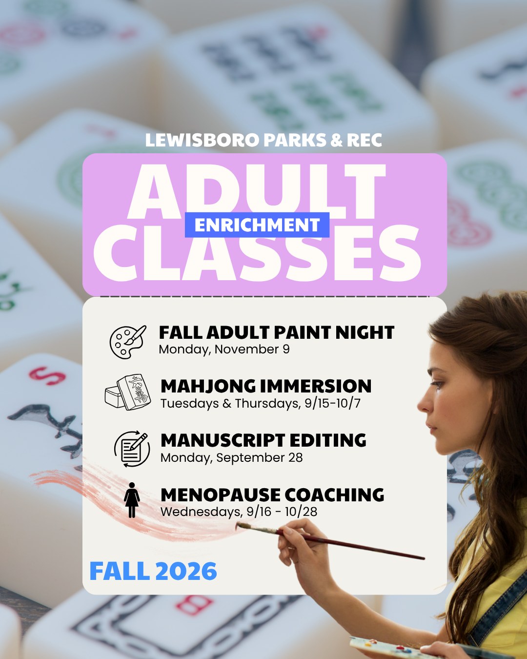 Adults - have some fun with us & learn something new this fall. :)
More information for these programs can be found in the brochure on our website (link in bio).