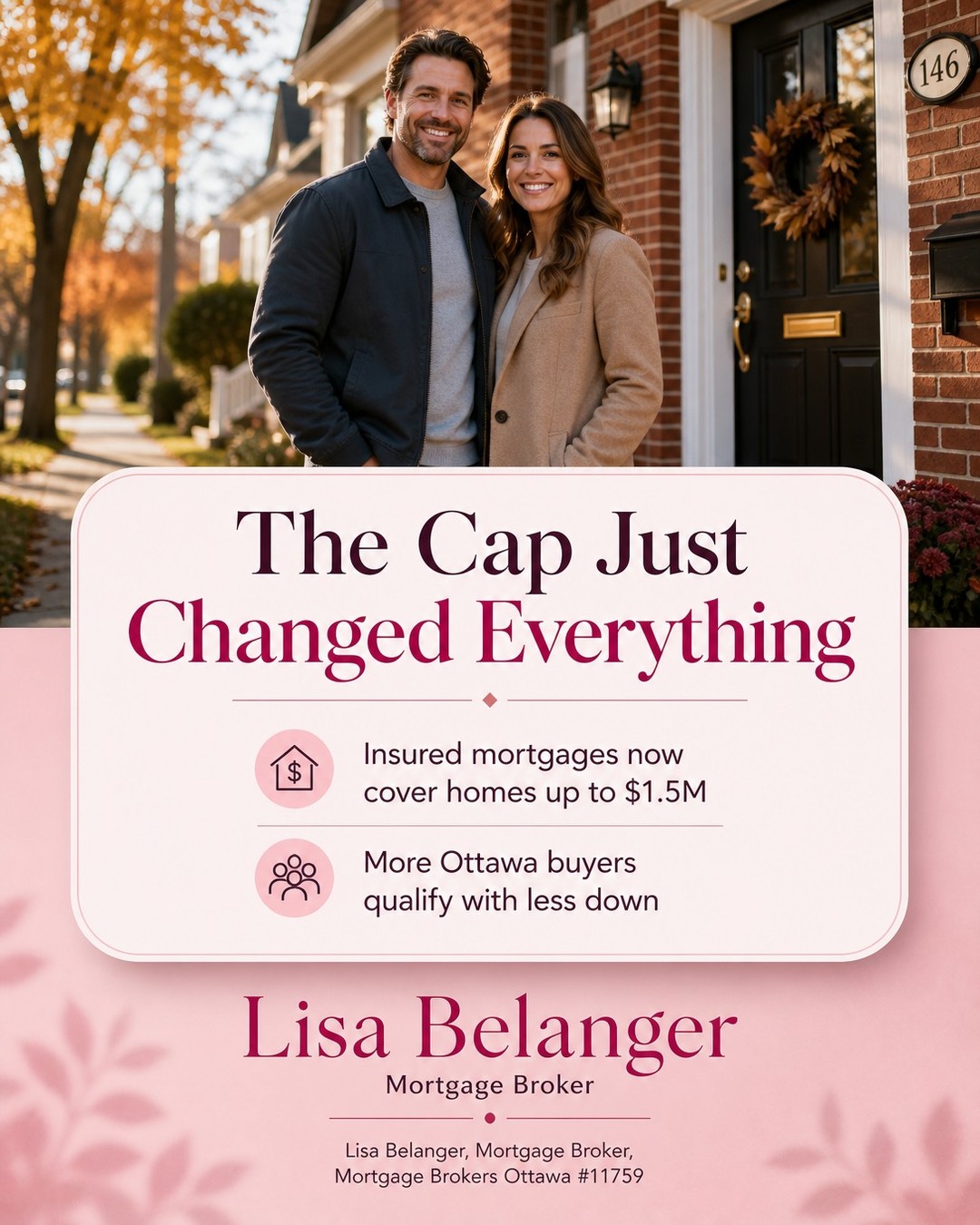 This one's a game-changer for Ottawa buyers — and I don't think it gets nearly enough attention. 🏡
Back in December 2024, the federal government raised the insured mortgage cap from $1M to $1.5M. That means you can now qualify for mortgage insurance with less than 20% down on homes up to $1.5 million.
Here's how the down payment breaks down:
→ 5% on the first $500,000
→ 10% on the portion from $500K–$1.5M
With the average Ottawa single-family home sitting around $868,968 (May 2026), most buyers here are well within that new threshold. Add in 30-year amortizations now available to first-time buyers and new build purchasers, and buying feels a lot more within reach. 🙌
If you've been waiting because you thought you needed a massive down payment — let's talk. Drop me a message or book a call and we'll go through what this means for YOU.
Lisa Belanger, Mortgage Broker, Mortgage Brokers Ottawa #11759
#OttawaRealEstate #OttawaMortgage #FirstTimeHomeBuyer #MortgageTips #OttawaHomes