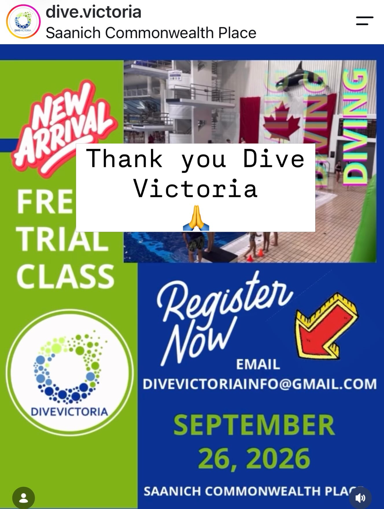 💙 Stronger Together — This Is the Diving Community 💙
A heartfelt thank you to Dive Victoria for welcoming our iDive athletes and giving them the opportunity to train alongside your team this summer.
After the closure of Vancouver Aquatic Centre, this summer brought many changes and challenges for iDive. Having another diving club open its doors, share its training space, and welcome our athletes meant so much to us.
This is what makes the diving community special. ❤️
We may train with different clubs and compete against each other at meets, but when challenges arise, we support one another, share what we have, and help keep our athletes moving forward.
To the coaches, athletes, families, and everyone at Dive Victoria— thank you for your kindness, generosity, and support. We are truly grateful for the friendship between our clubs.
Because diving is more than a sport.
It is a community. And we are stronger when we support each other. 🤝💙
From all of us at iDive — thank you, Dive Victoria! 🙏❤️
Every practice builds us.
Every takeoff moves us forward.
#idivevancouver #teamidive#thankyou #CommunitySupport#divevictoria
