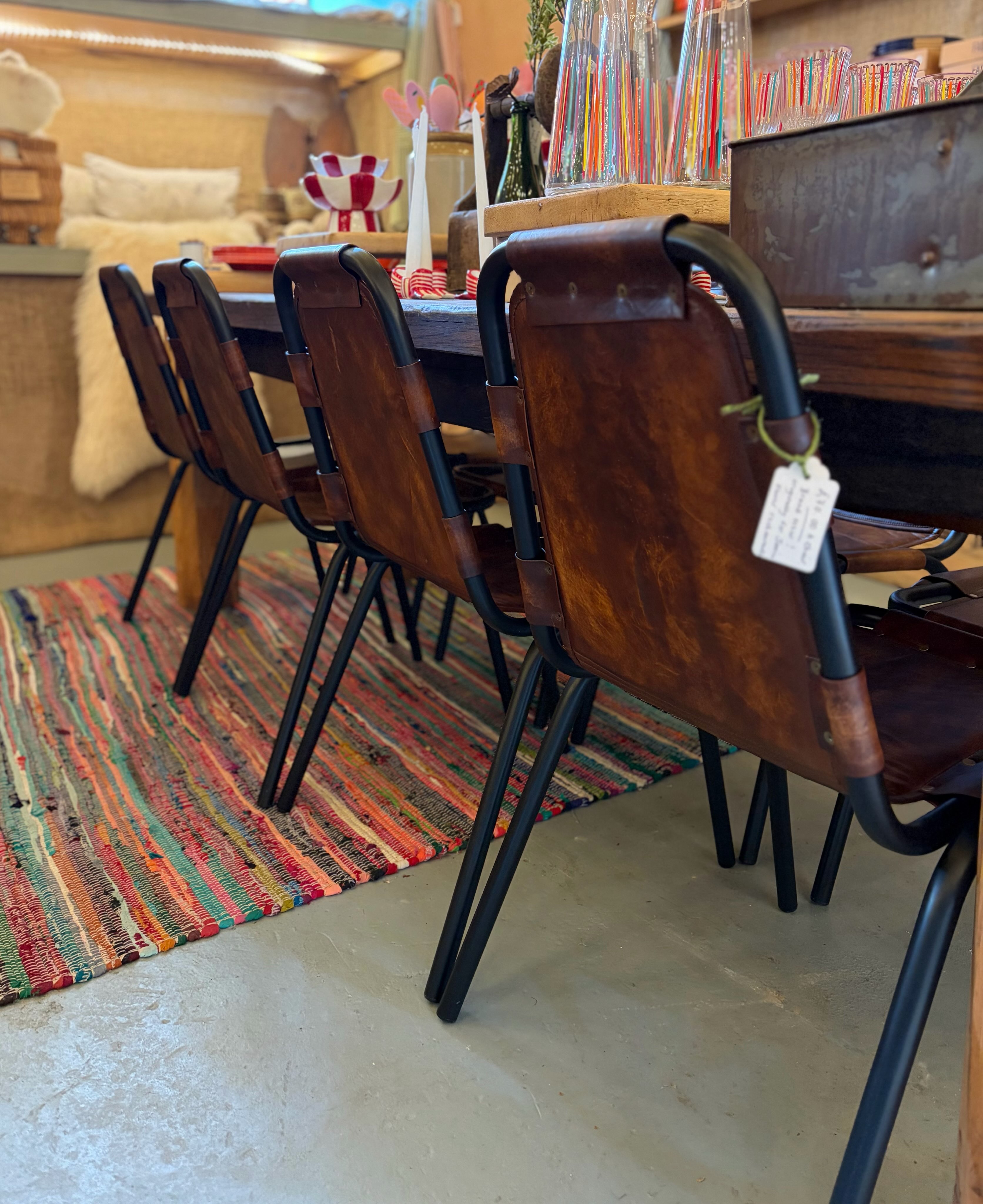 Just in stock - Beautiful Vintage-Style Leather & Black Metal Chairs. £70 each
✨ Features:
* Brown leather upholstery
* Strong black metal frames
* Very comfortable, supportive high backs
* Stylish rustic/industrial design
* Great for a dining room, kitchen, café, restaurant, conservatory, office or garden room
* Lovely character and a unique aged finish
We have quite a few in stock so they’re ideal if you’re wanting a matching set. Drop us a message for measurements or pop in the shop between Wednesdays - Saturdays to view in person ✅
#newtostock #i̇ndustrialdesign #chairs #diningchair #yorkshireliving
