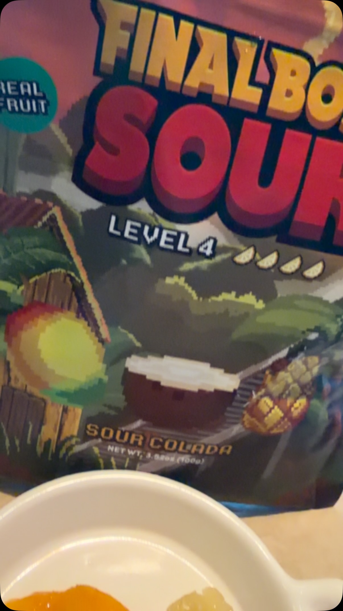 FINAL BOSS SOUR COLADA!
This is your warning…
These are MESSY, and in the best possible way!
Real fruit.
Mango.
Pineapple.
A juicy inside-out burst.
Then a full-on sour blast that does not stop!
Tropical. Tangy. Gooey. Sour. Yum.
#FinalBoss #SourColada #SourCandy #CandyDrop CraveWorthy TheSweetShopNYC
