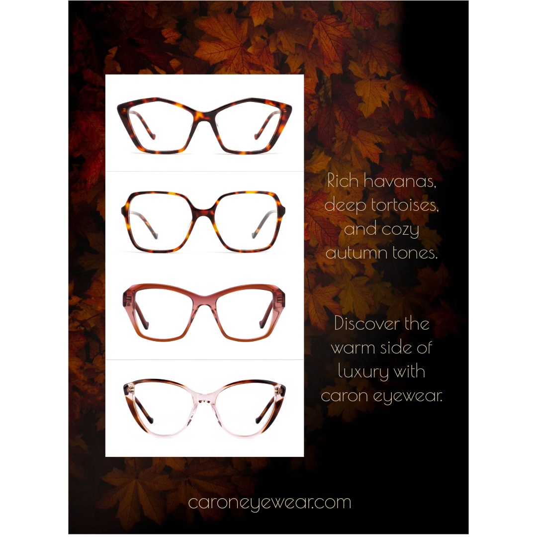 As the season shifts, so does your palette. Embrace golden light and warm earthy tones with our rich havanas and and cozy autumn tones 🍂🍁
#CaronEyewear #independentopticians #EyewearDesign #AutumnVibes