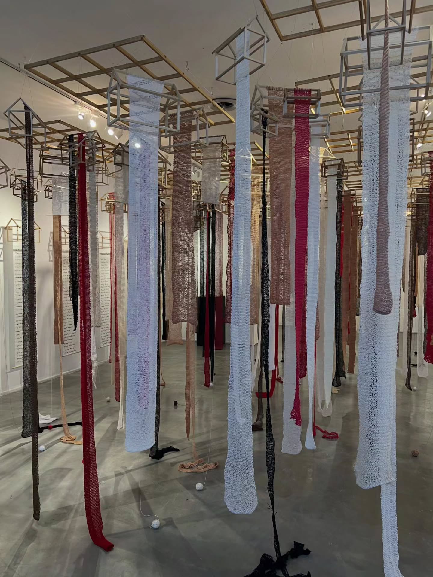 Sexual violence is one of the most underreported, underdiscussed, and underaddressed issues in the world. @lindalitteral has spent years making work that refuses to let us keep looking away.
Her installation Remember opens today at LAAA. Hundreds of hand-knitted banners, each stitch a survivor. 470 wooden house forms. All of it asking the same question: why do we keep calling this rare when it is everywhere?
Elizabeth Tobias performs at 2pm. 10am to 5pm, free and open to the public. 825 N. La Brea Ave, Los Angeles.
And while you're there, don't miss Inherited Symmetries by @karenhochmanbrown, another artist I've had the privilege of mentoring for many years.
Karen photographs flowers and succulents from her mother's garden, then transforms them through reflection, repetition, and layering until the compositions echo the crochet made by her great-grandmother Sarah. Photography, handmade paper, laser-cut acrylic, glass, and hand-crocheted heirlooms tracing pattern and creative legacy across four generations of women. Old ways of making and new ones in conversation.
Two shows. One building. Both worth your Saturday.
