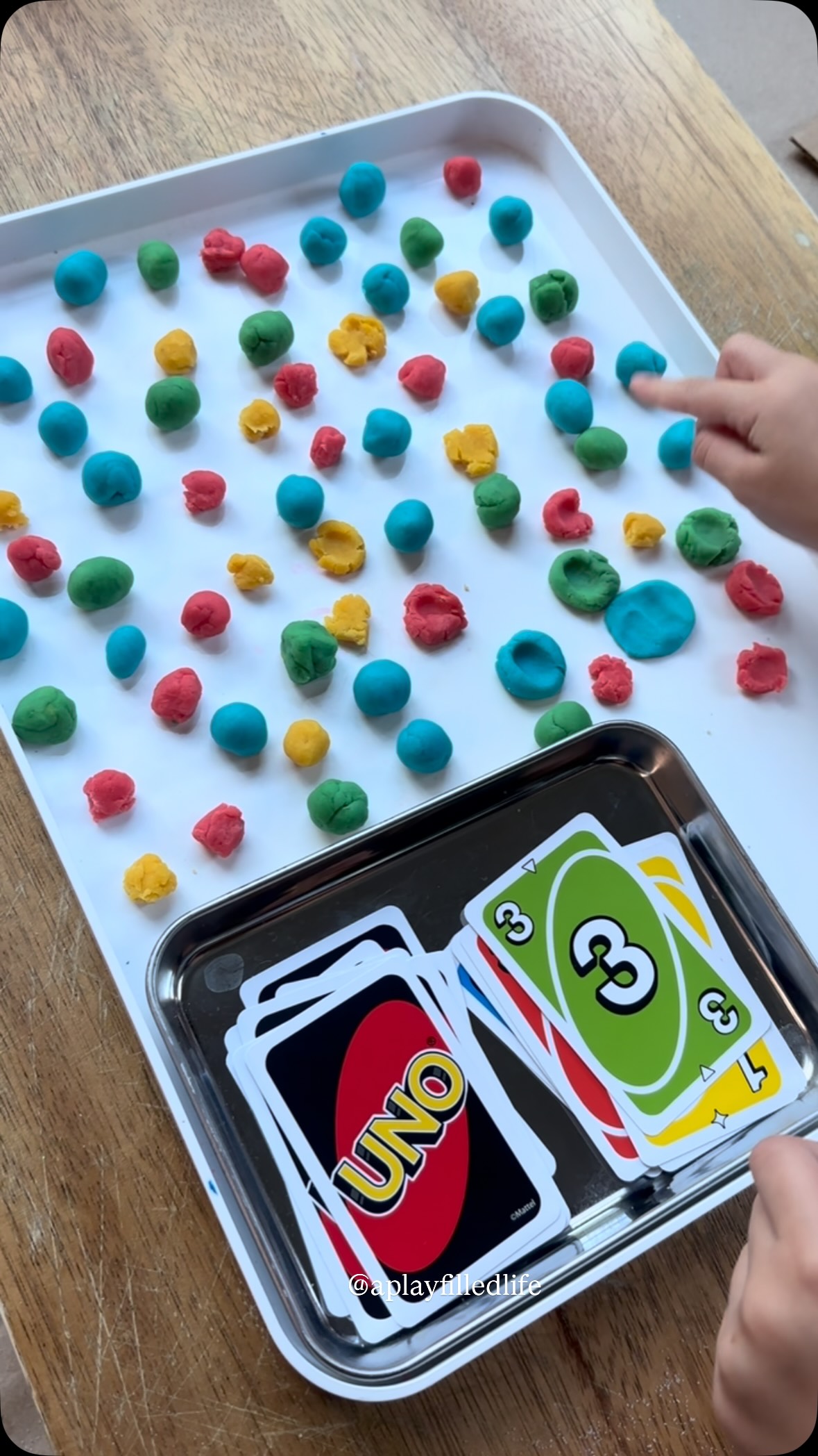 Like + follow for ways to use play to support learning, motor skills and regulation. Comment UNO if you need the link to our set!
This hits ALL the boxes.
It’s 10/10 for fine motor skills.
It’s color identification.
It’s number recognition.
It’s counting.
It’s 1:1 correspondence and sensory goodness all in one!!
Let me know if you try it!
#preschoolactıvıtıes #toddlermom