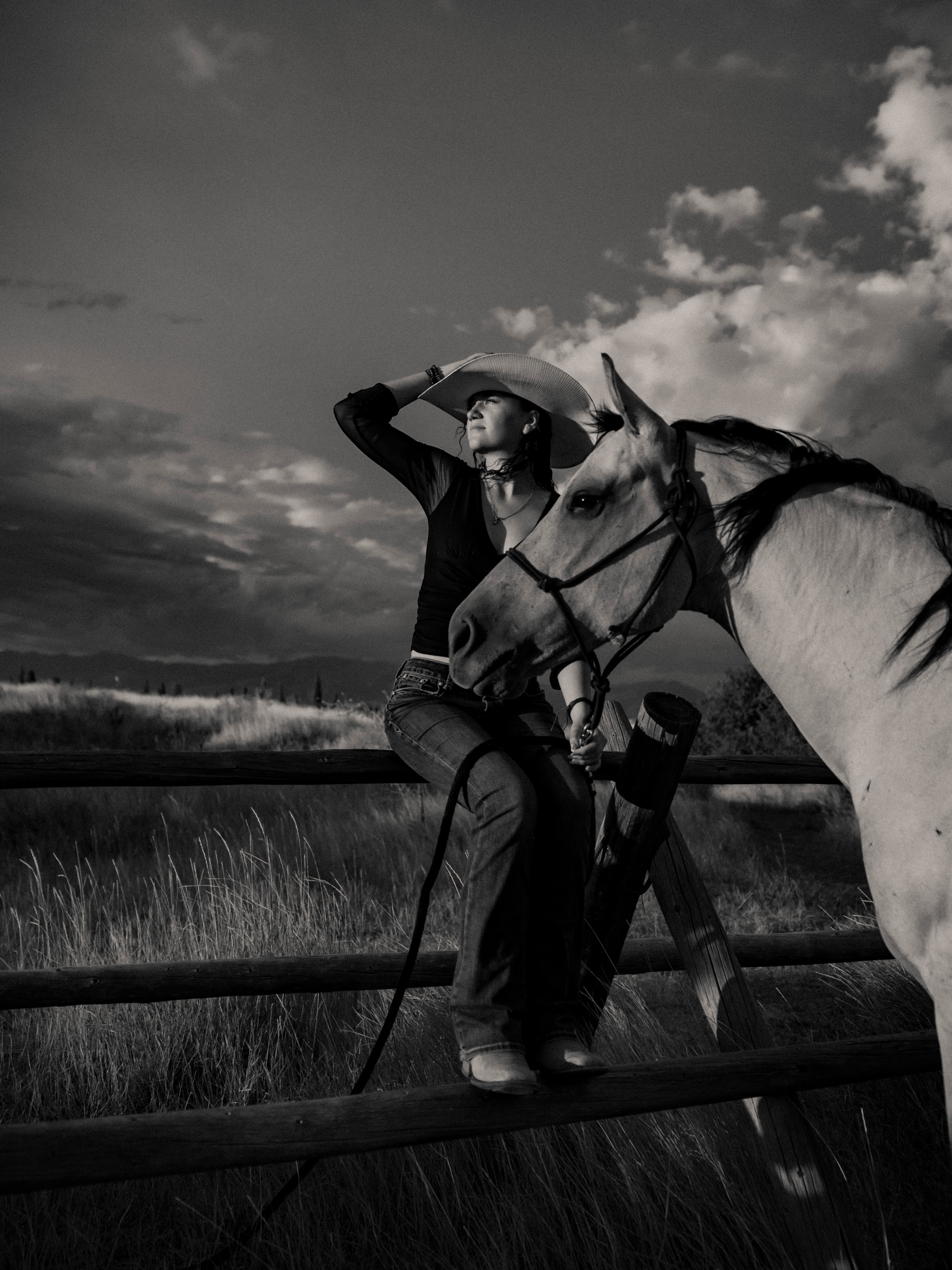 Color or B&W? Loved these shots of @shandon__olson120 - it was a couples shoot but I also like to get a few solo images. We had such a fun time - and the wind was epic that night. And I finally got down to SLC area for a shoot - more from this session soon! #cowgirl #horsegirl #buckskin #northernutahphotographer