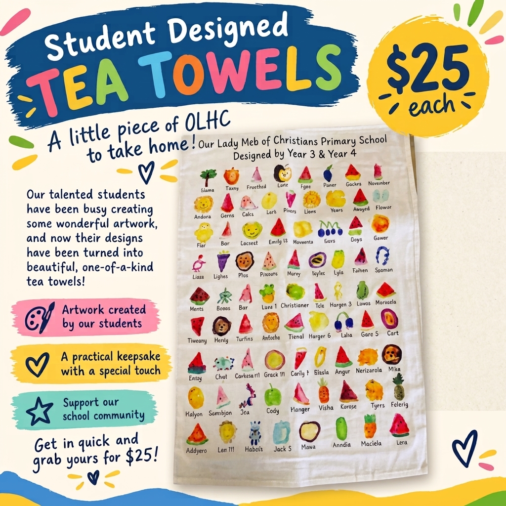 Get your tea towel at the OLHC Art Show on Thursday!!