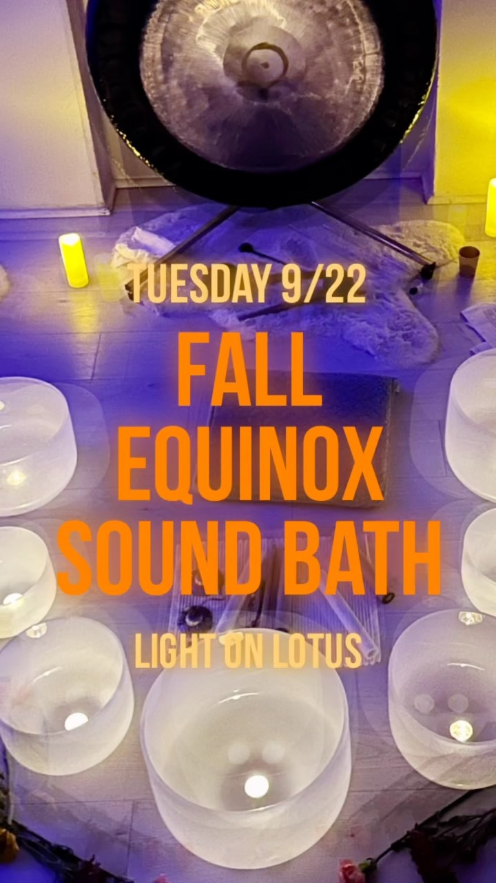 And suddenly it happens…. Nature shifts its course and there’s a new energy in the air. 🍂
This means it’s time for a moment of stillness to realign from the inside and tune in to your intentions for the Fall season. The Sonic Being sound bath does just this…. It’s more than a relaxing experience. We work with the essence of what true sound healing is so our guest walk away with real transformation that is brought forward into their daily lives. Join us for an evening of sound and tea. Tap into a beautiful moment of stillness and welcome balance on the Fall equinox. 🍁🧘🏻♀️🧘🧘🏽🧘🏼♀️🌎
Bring a friend discount with promo code: FALLINLOVE
It all happens at @lightonlotus in Mar Vista
🔗 Ticket link in bio
#soundbath #soundhealing #soundbathlosangeles #fallequinox #secretlosangeles