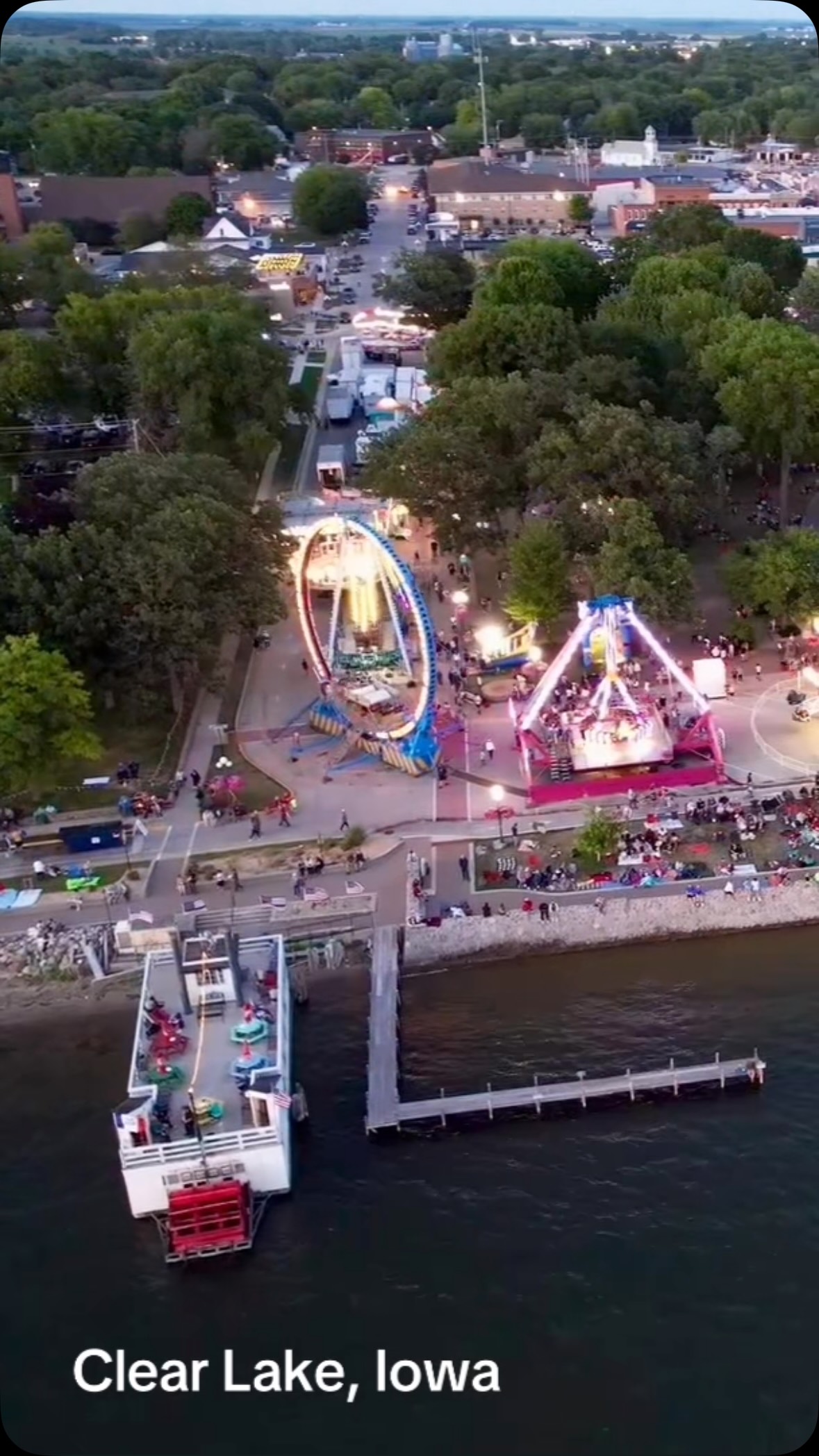 The answer to yesterday’s what Iowa town: Clear Lake, Iowa