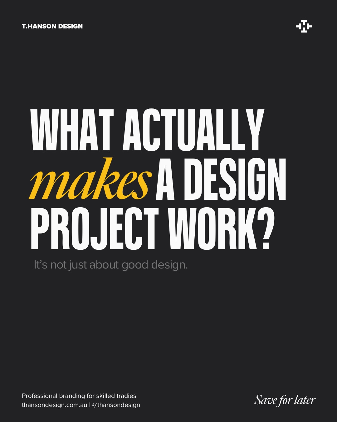 There are two ways a branding project can go sideways.
The client takes complete control and the designer becomes a human prompt.
Or the designer takes complete control and the client feels like their opinion doesn’t matter.
Neither is particularly useful.
The best projects are collaborative.
You know your business, your customers and what you’re trying to achieve.
I know design, branding and how to turn that into something that actually works across the real world.
So yes, bring your ideas.
Question things.
Tell me when something doesn’t feel right.
But also be open to hearing why I’ve made a recommendation… even if it isn’t what you initially had in mind.
And on my side, I’m not expecting you to blindly approve whatever I put in front of you.
The goal isn’t for either of us to win an argument.
It’s to make the right decisions for the brand.