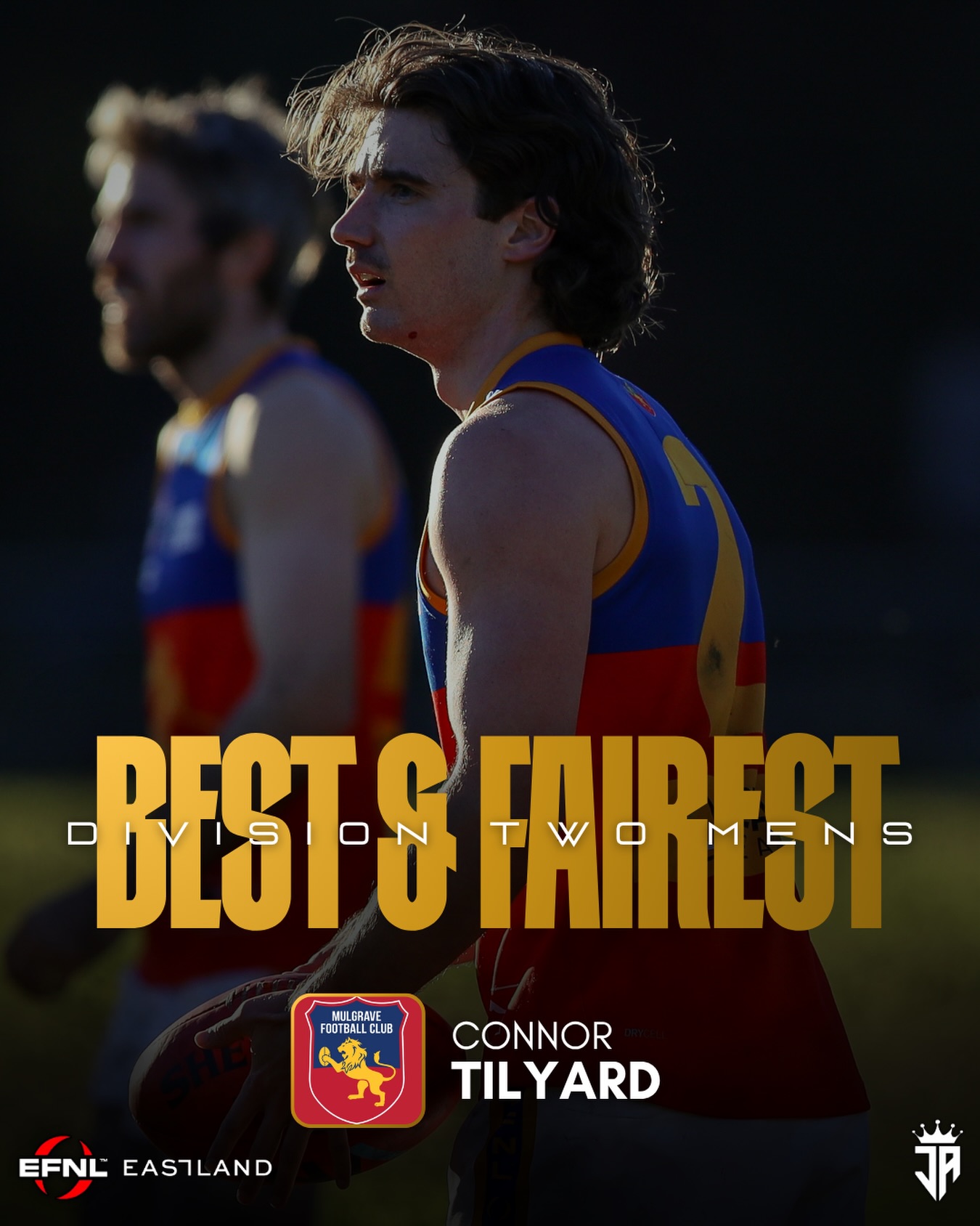 Division 2 @eastland Men’s Football Best & Fairest | Paul Edie Medal 🏅
Congratulations to mulgravefc’s Connor Tilyard on winning the 2026 Division 2 Best & Fairest!