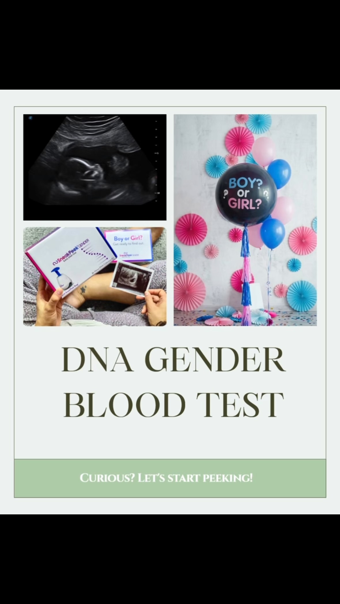 Ready to find out if your Sweet Pea is a 💗 GIRL or 💙 BOY?
With Sneak Peek’s Snap DNA Test, you can find out your baby’s gender as early as 10 weeks!
#electiveultrasound #genderreveal #metairieultrasound
