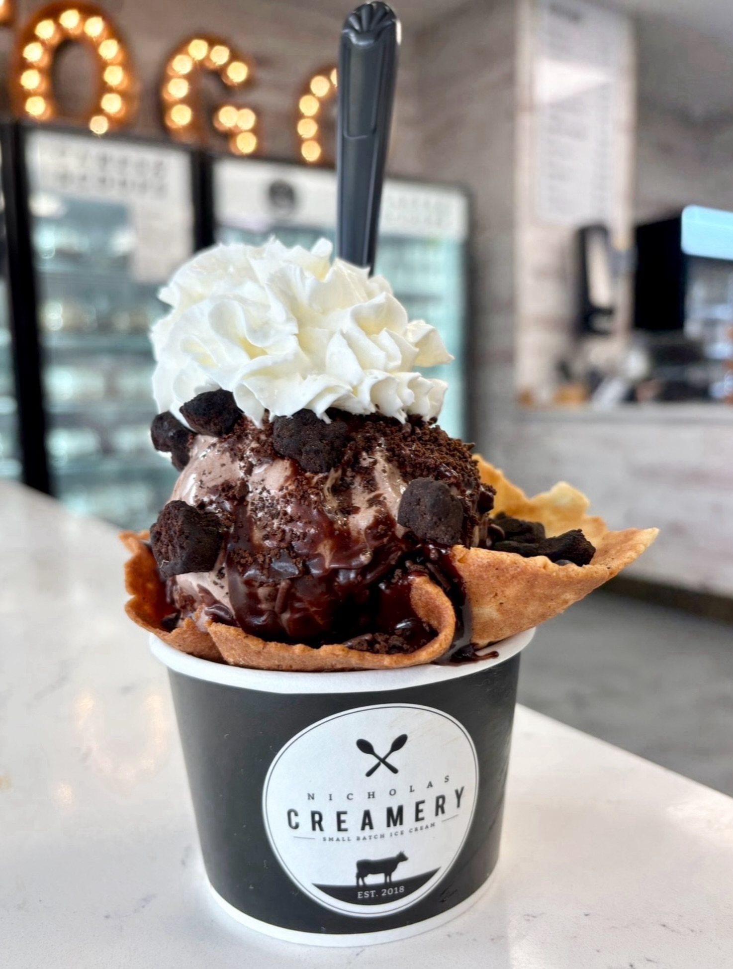 Your reminder that happiness is real and it looks like this: Death. By. Chocolate. 🍫☠️🍫
Homemade Valrhona Chocolate ice cream swirled with our rich homemade fudge AND loaded with handfuls of Valrhona chocolate chunks... but then we said, “You know what? More.”
So we turned it into a sundae and unleashed a full-blown chocolate avalanche with a heavy pour of homemade hot fudge and a ton of fudgey brownies. Because if loving chocolate this much is wrong, we don’t want to be right. 🤭
📍Long Branch (444 Ocean Ave N)
📍Fair Haven (586 River Road)
📍Atlantic Highlands (84 First Ave)
📍Middletown (1500 Route 35)
📍Tinton Falls (1201 Sycamore Ave)
📍Wall (2435 Route 34)
📍North Brunswick (224 Grand Ave)