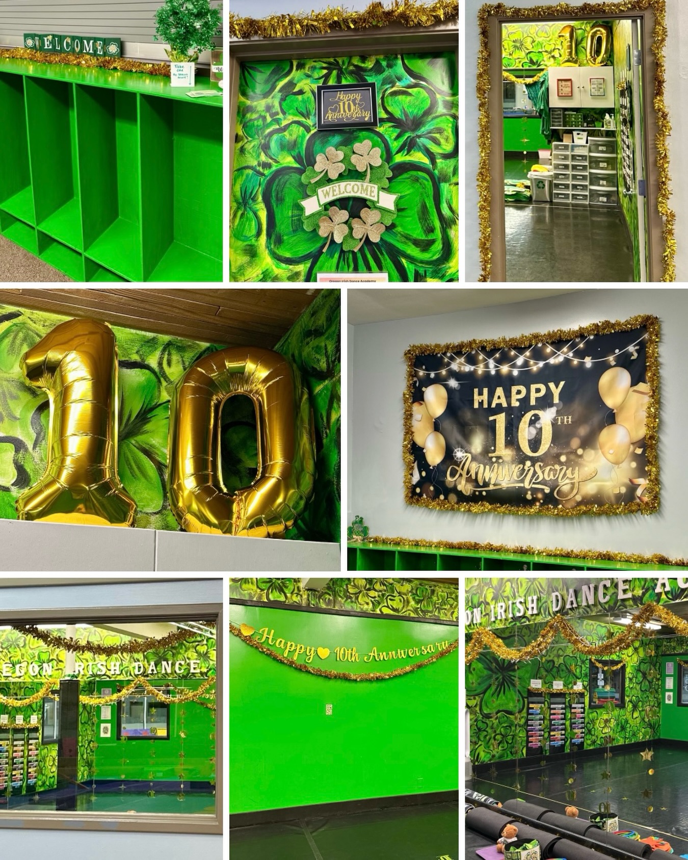 Celebrating 10 years of Oregon Irish Dance Academy!! ⭐️
The studio and lobby are decorated to kick off the festivities, and we are looking forward to an extra-special year of Irish dance classes! 🥳
New students get to try a free Irish dance class in Portland this September! All info at www.oregonirishdance.com ☘️
#irishdancing #10yearsinbusiness #portlandor #pdx #danceclass