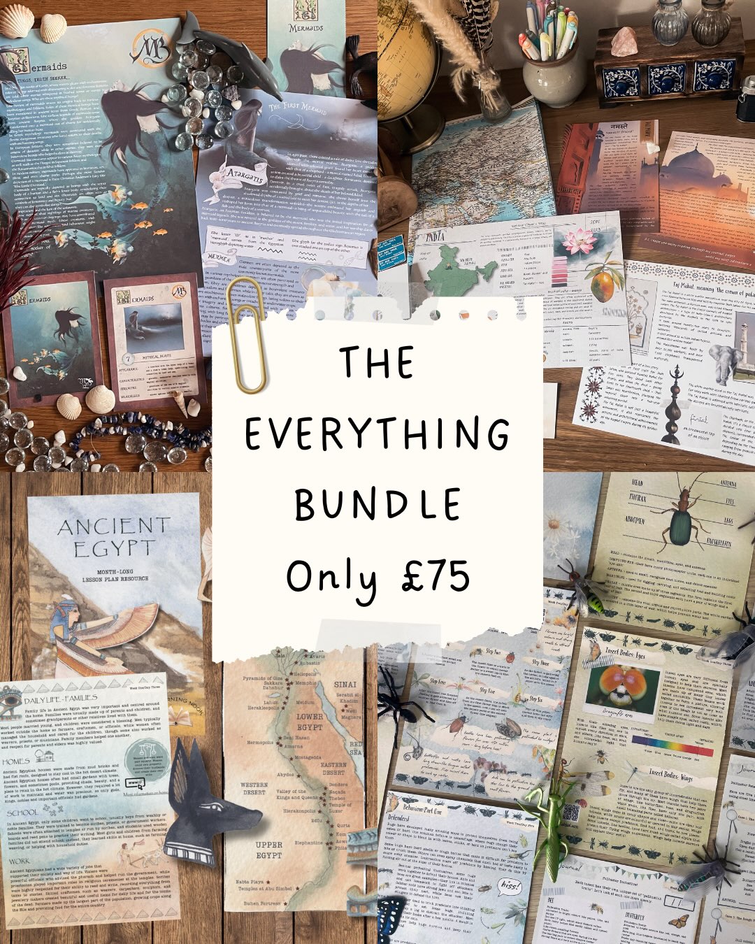 WEBSITE ONLY OFFER - The Everything Bundle is the ultimate homeschooling resource, packed with 49 comprehensive lesson plans and an incredible collection of educational materials. Discover a wealth of Early Years resources, including Waldorf-inspired letters, numbers, and seasonal cards. Explore the animal kingdom, journey through history and geography, blast off into science, and dive beneath the waves to discover the wonders of the ocean.
You’ll also find planning tools, nature-based learning resources, myths and legends, UNESCO World Heritage Sites, and so much more. Designed to inspire curiosity and support meaningful learning, this bundle offers everything you need for engaging, hands-on homeschooling adventures. #homeschoolbundle #STEMresources #lessonplans #specialofferlearning #hugelearningbundle