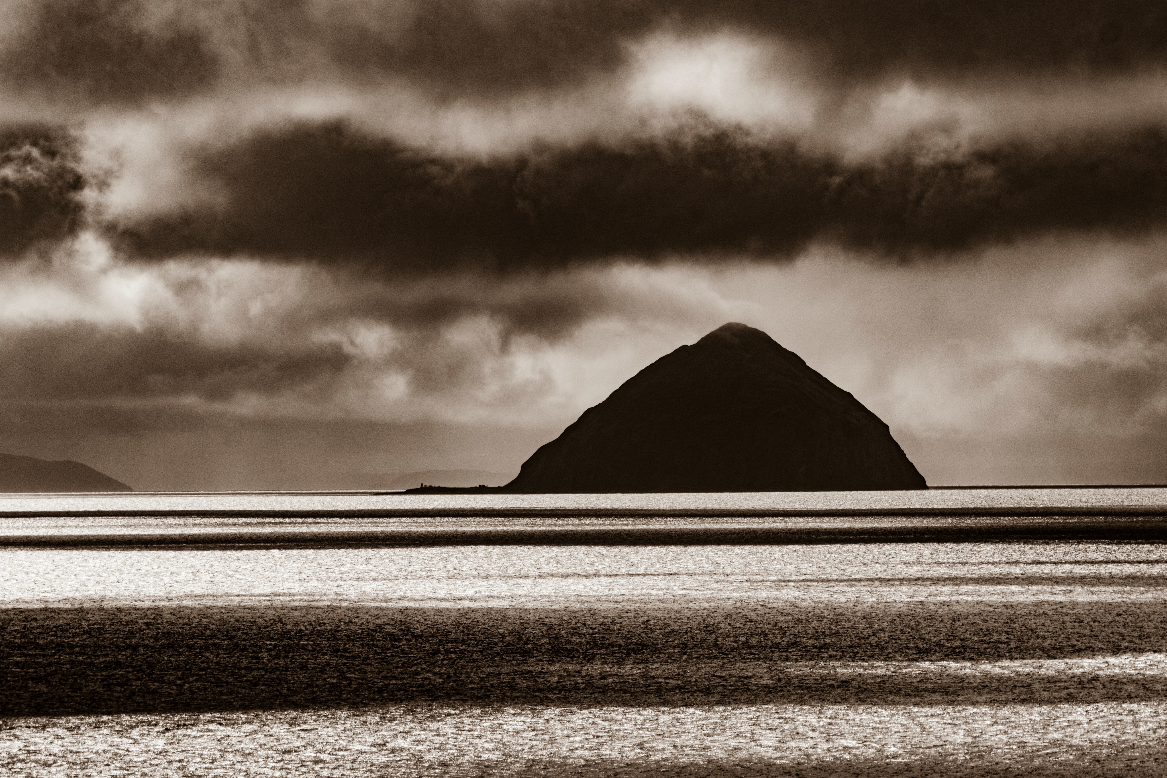 Ailsa Craig from Arran - telephoto digital shot - plan to print with Lith when I get home.