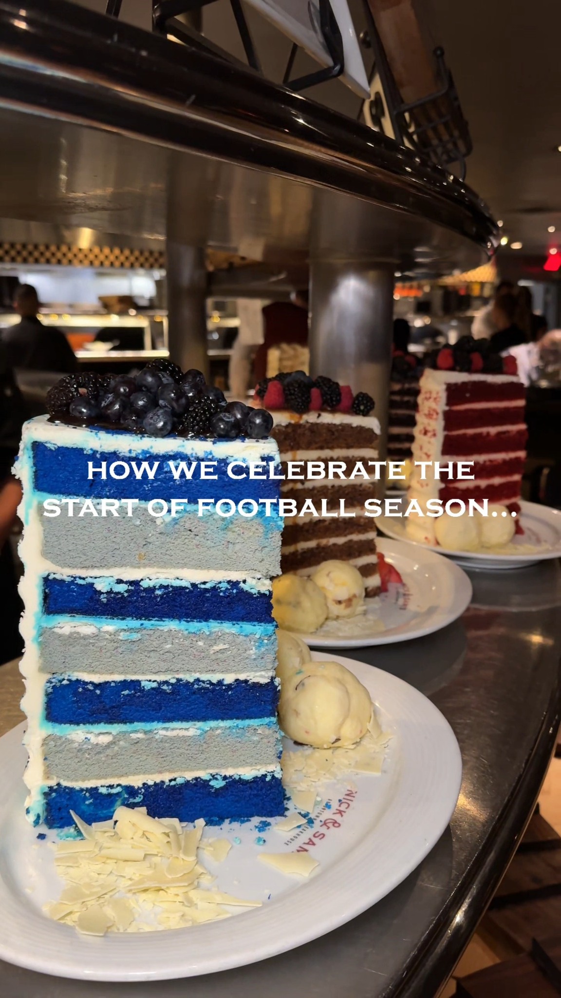 This is how we celebrate the start of football season. Seven layers, silver and blue, ready for kickoff.
📍 Uptown Dallas | Reserve via link in bio.